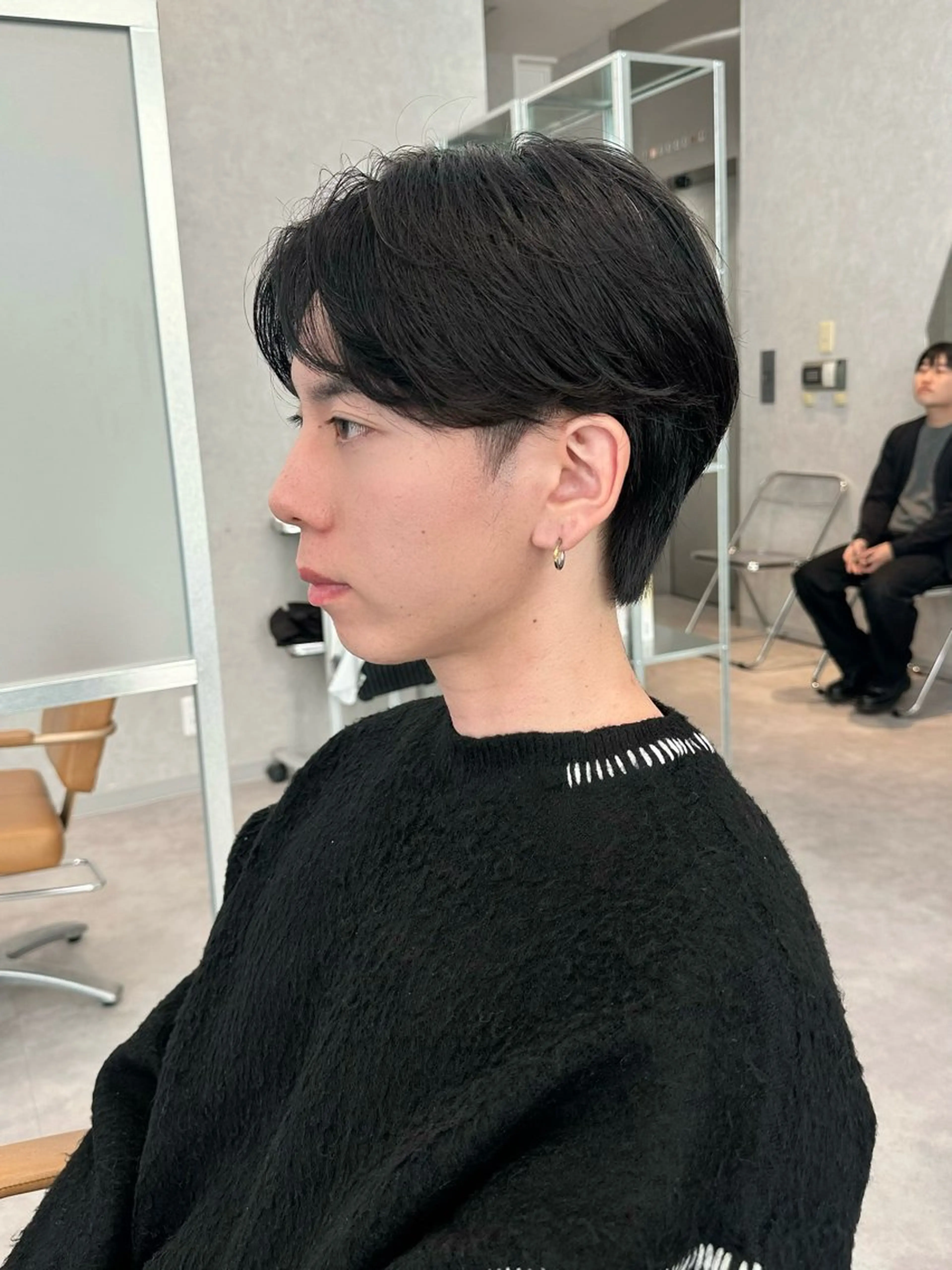 人気No.3★直毛でも動きが出る、朝のセットを楽に★メンズカット+毛流れパーマ(ニュアンス、カルマ、フェザー)の写真