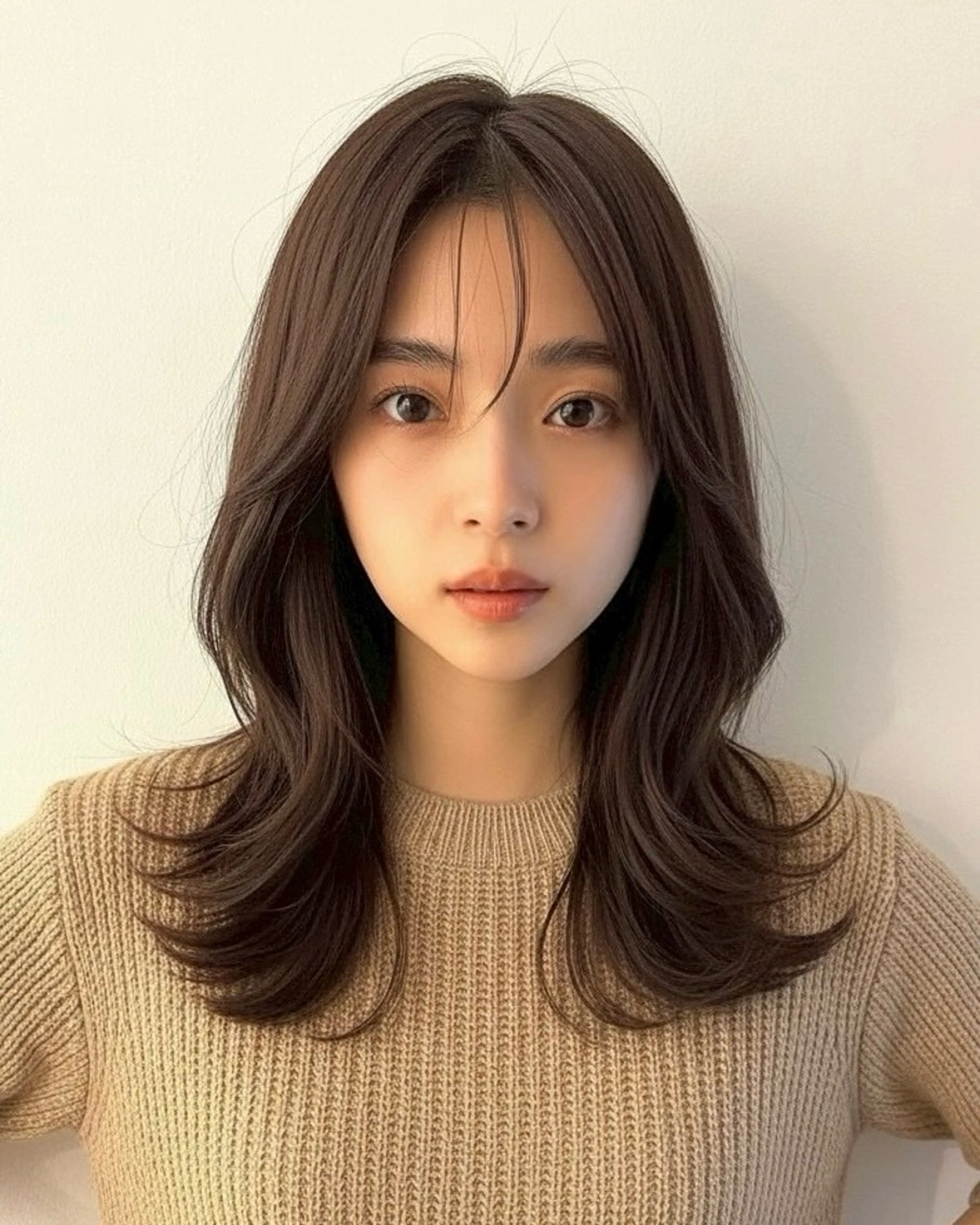 ミディアム 杉下 愛純のヘアスタイル