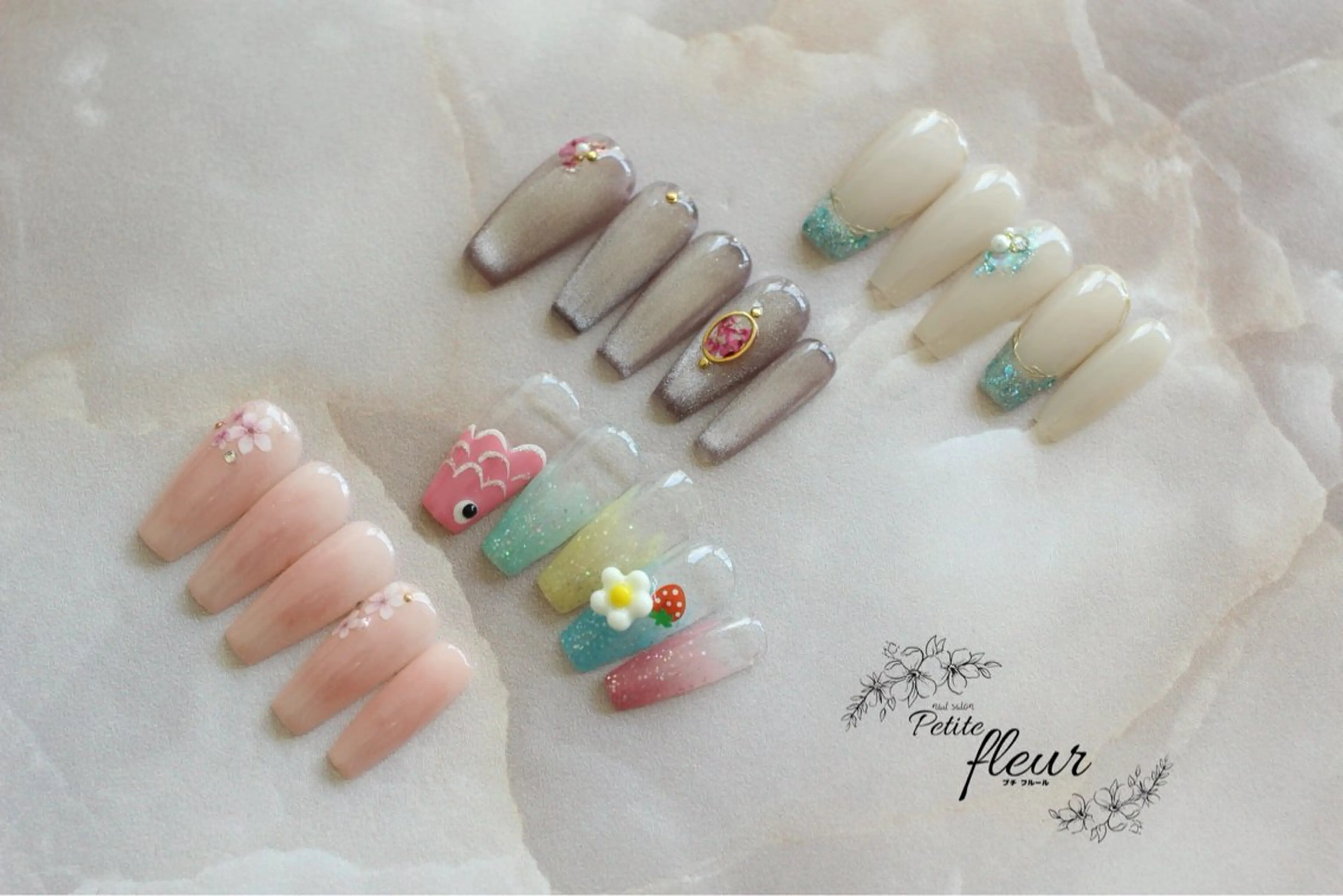 ネイル ハンドネイル ❁⃘*。Petite fleur❁⃘*りさのネイルデザイン