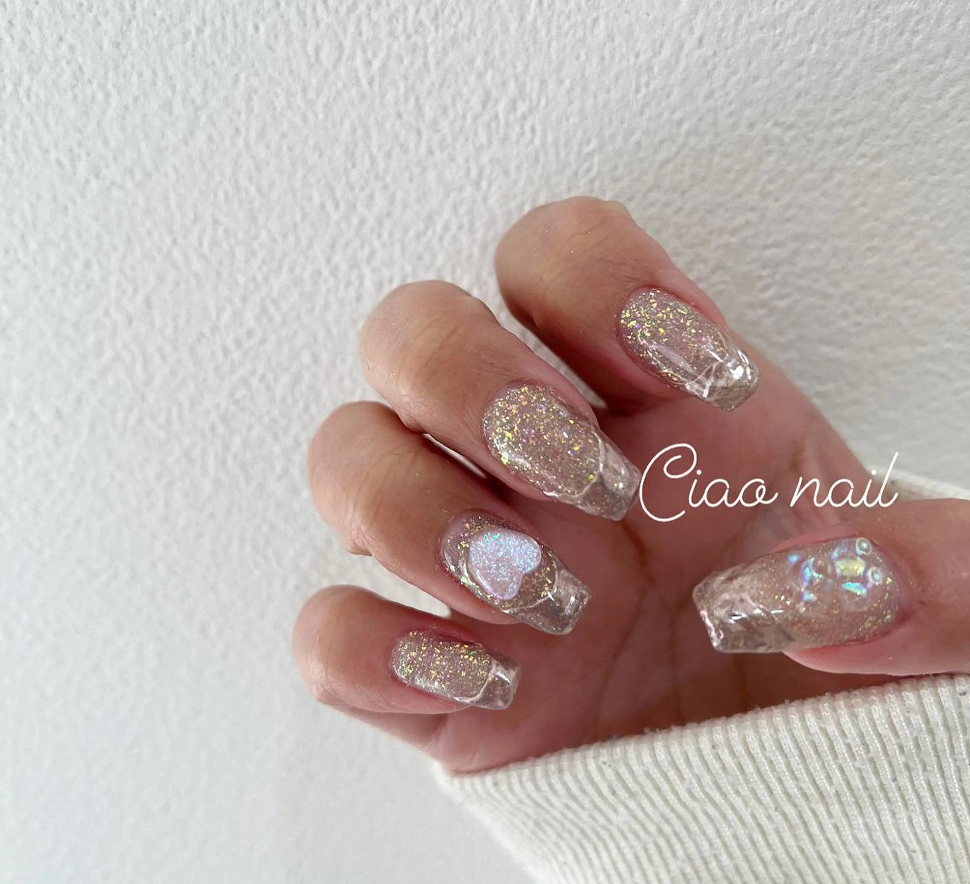 ネイル アートネイル 入学式 ジェルネイル 卒業式 ハート #Amin nail salonのネイルデザイン