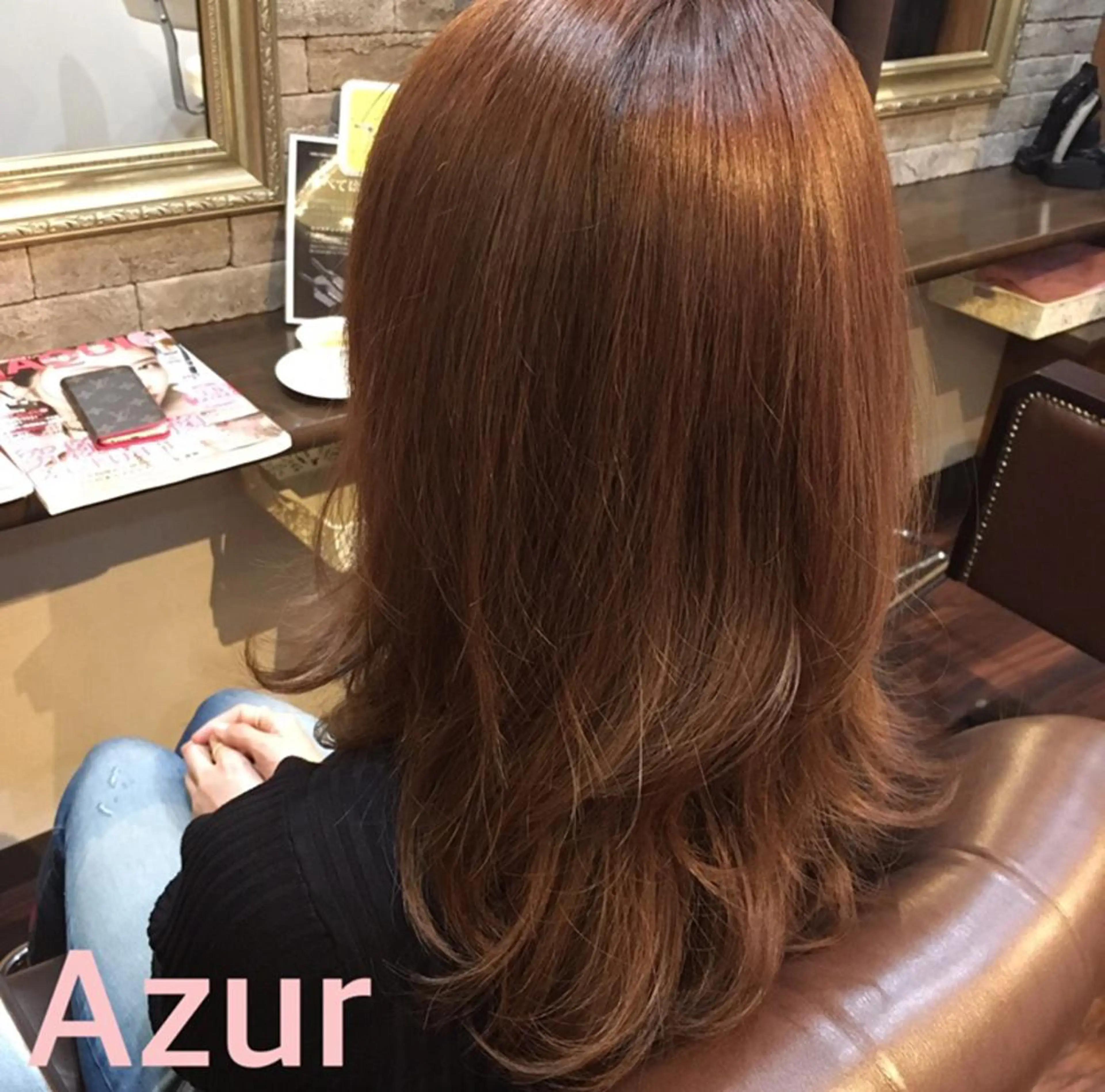 ミディアム カラー パーマ HairDesign Azurのヘアスタイル