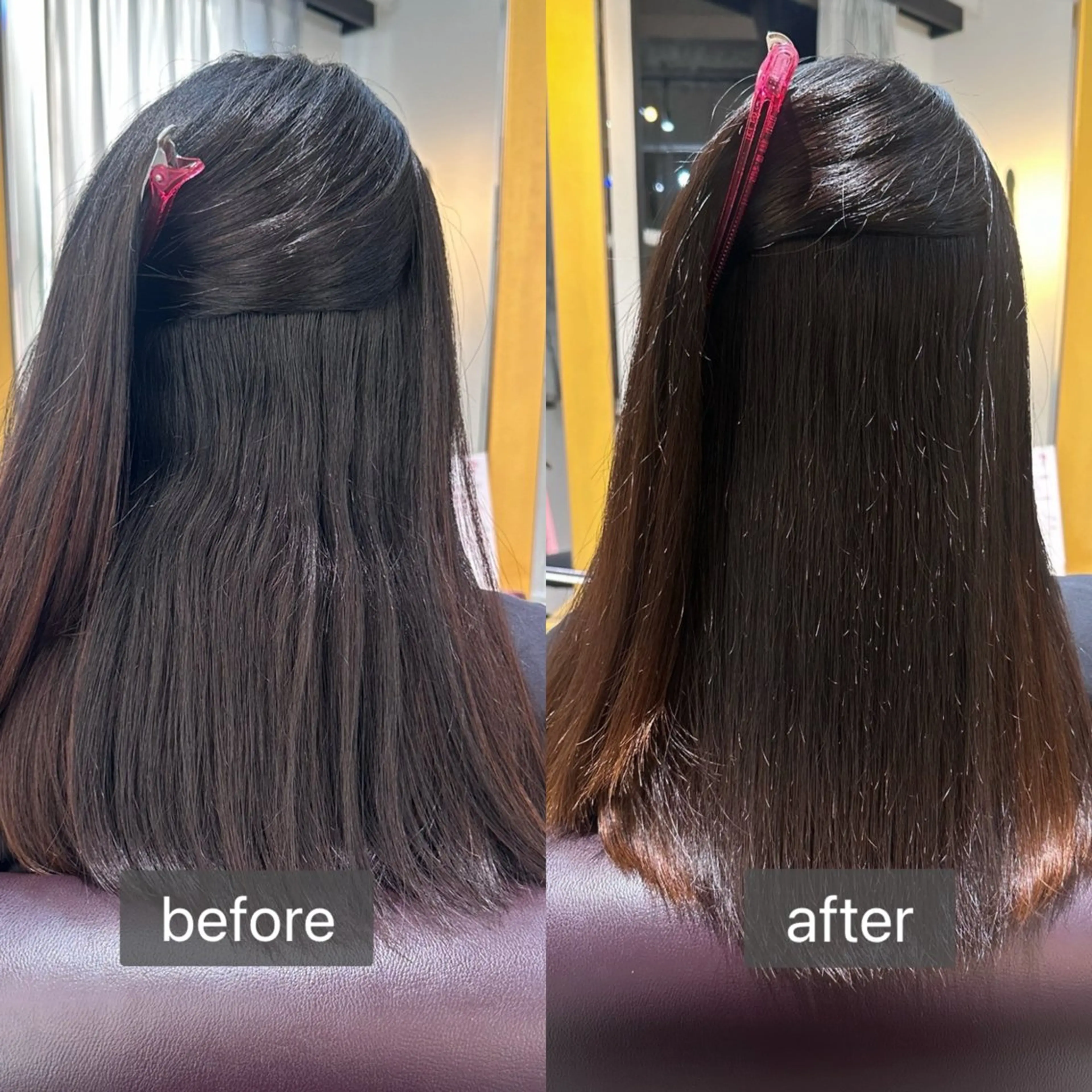 ロング くせ毛 縮毛矯正 カット 縮毛矯正 心斎橋/レイヤー/ 艶カラー💖Sakiのヘアスタイル