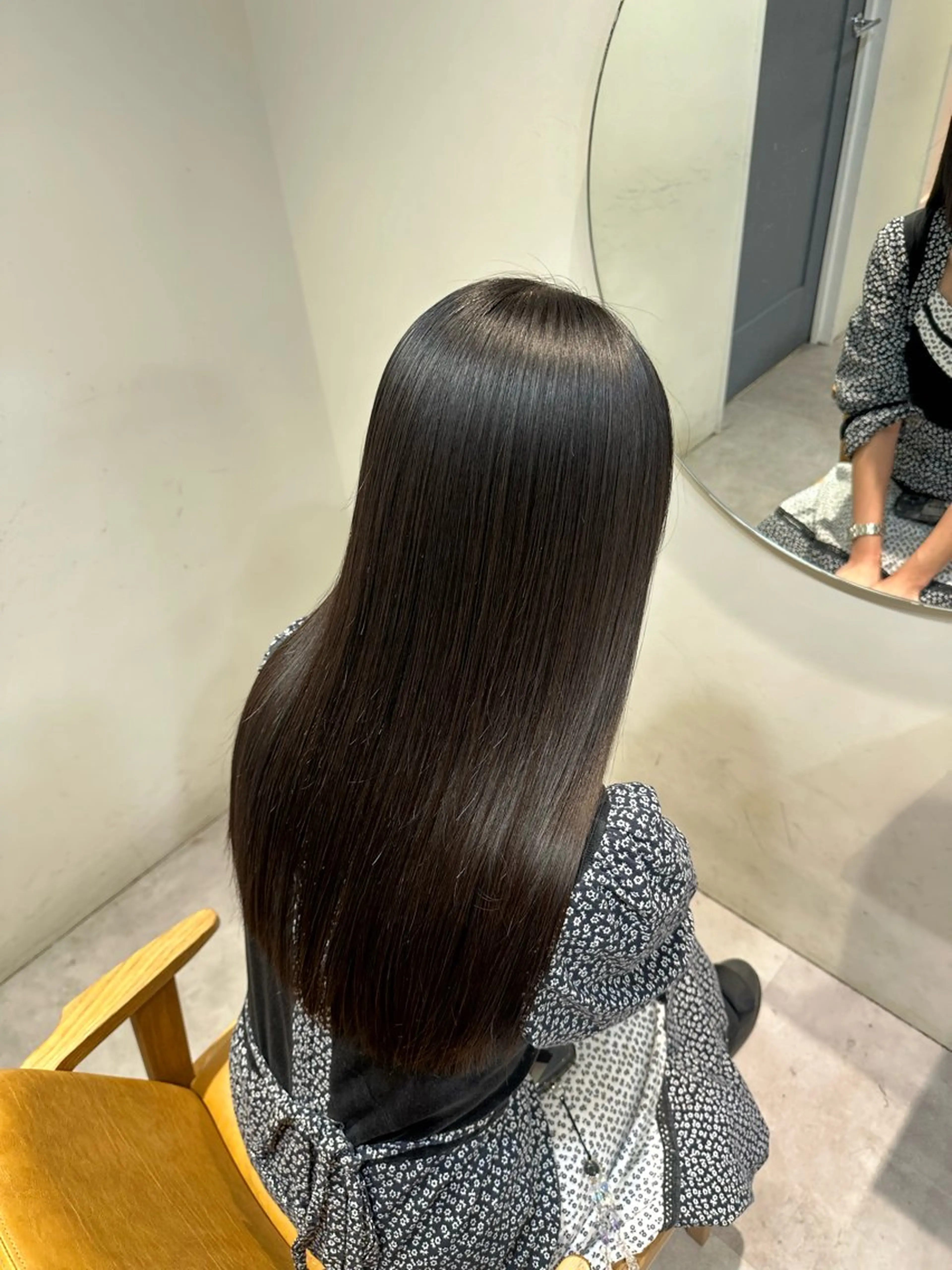 ロング 縮毛矯正 HANAME 原宿美容室のヘアスタイル