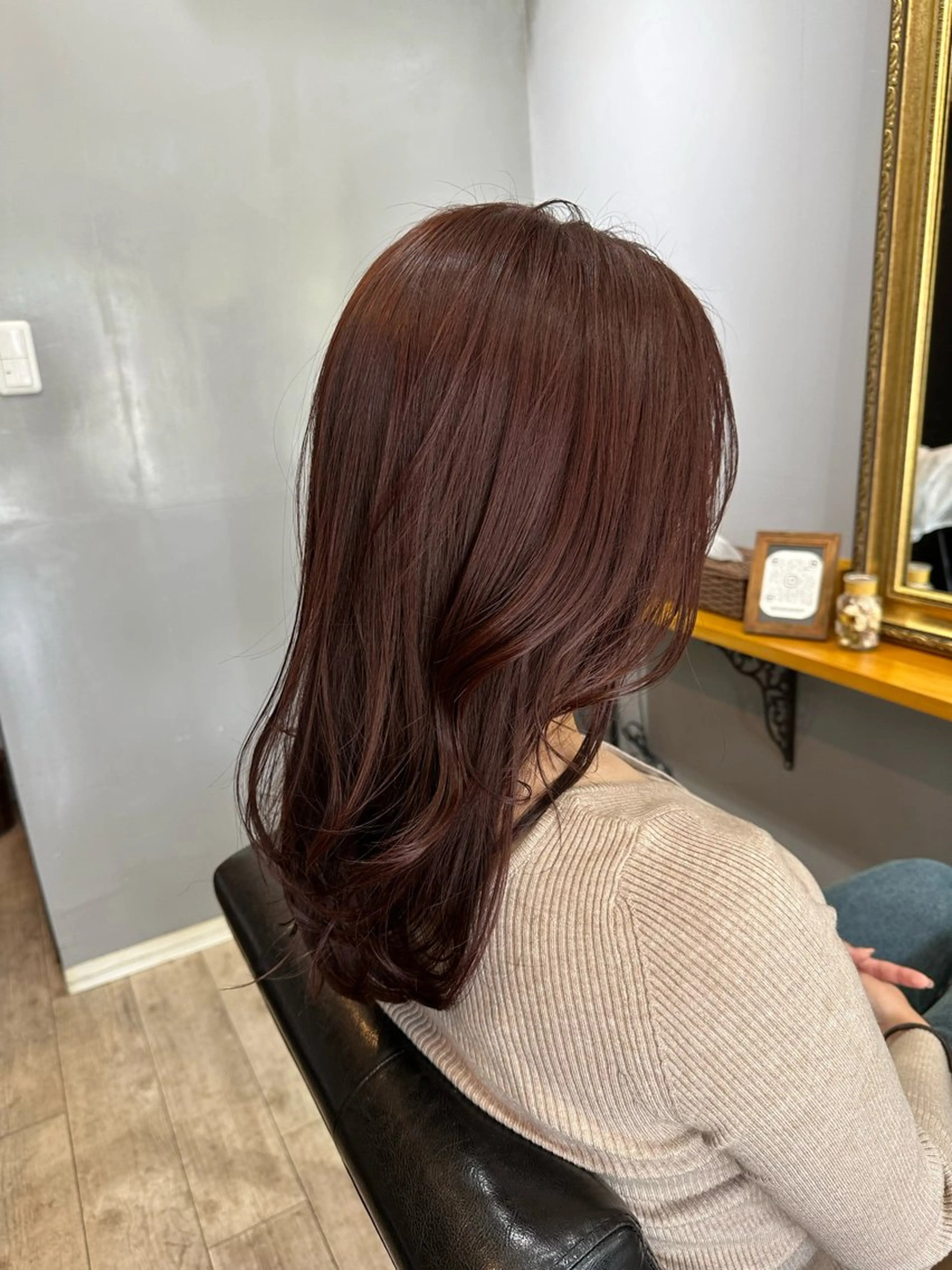 セミロング カラー 渡辺俊介 暗髪カラー /美髪矯正/髪質改善のヘアスタイル