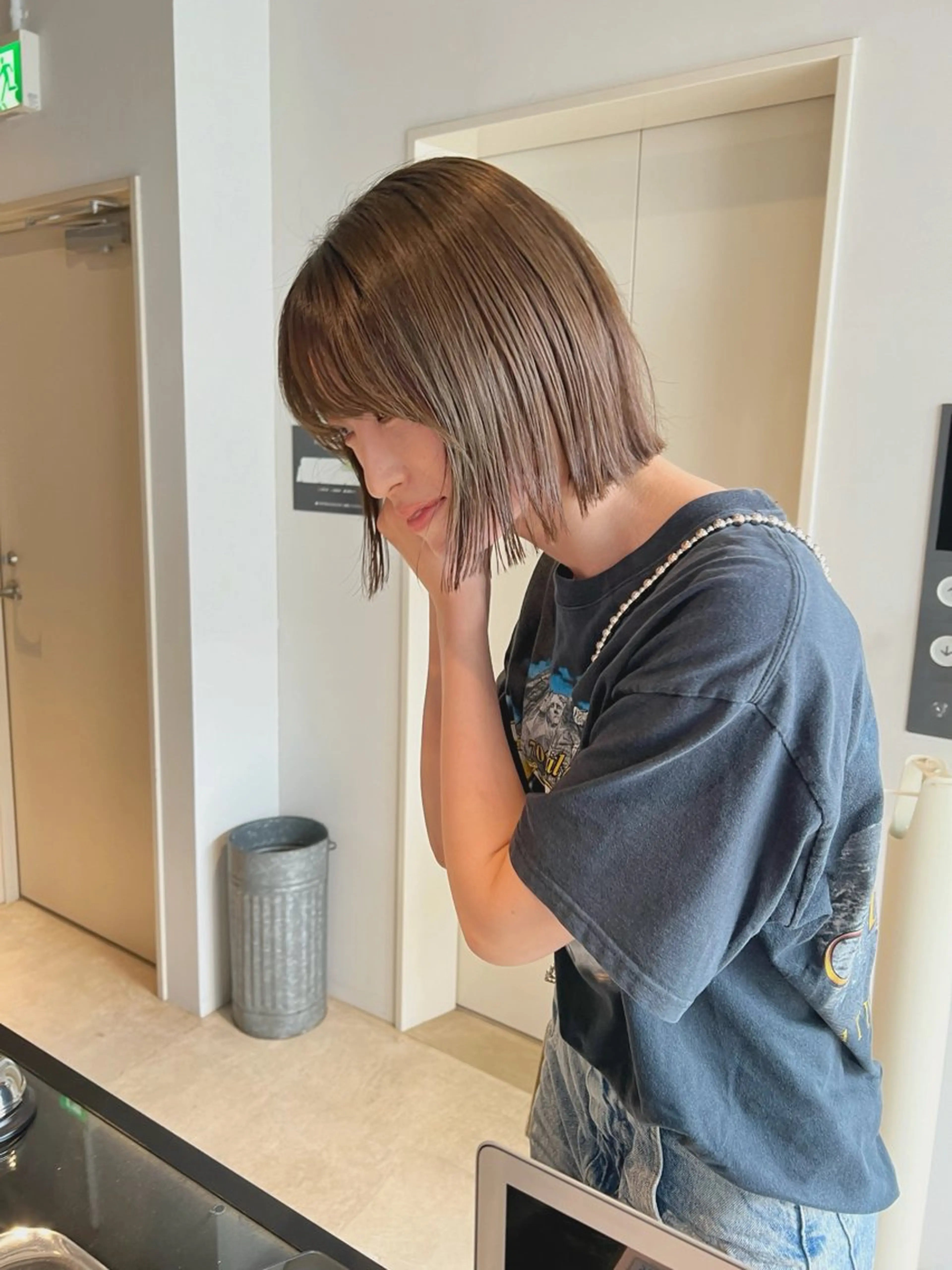 ミディアム カット 大澤 叶方のヘアスタイル