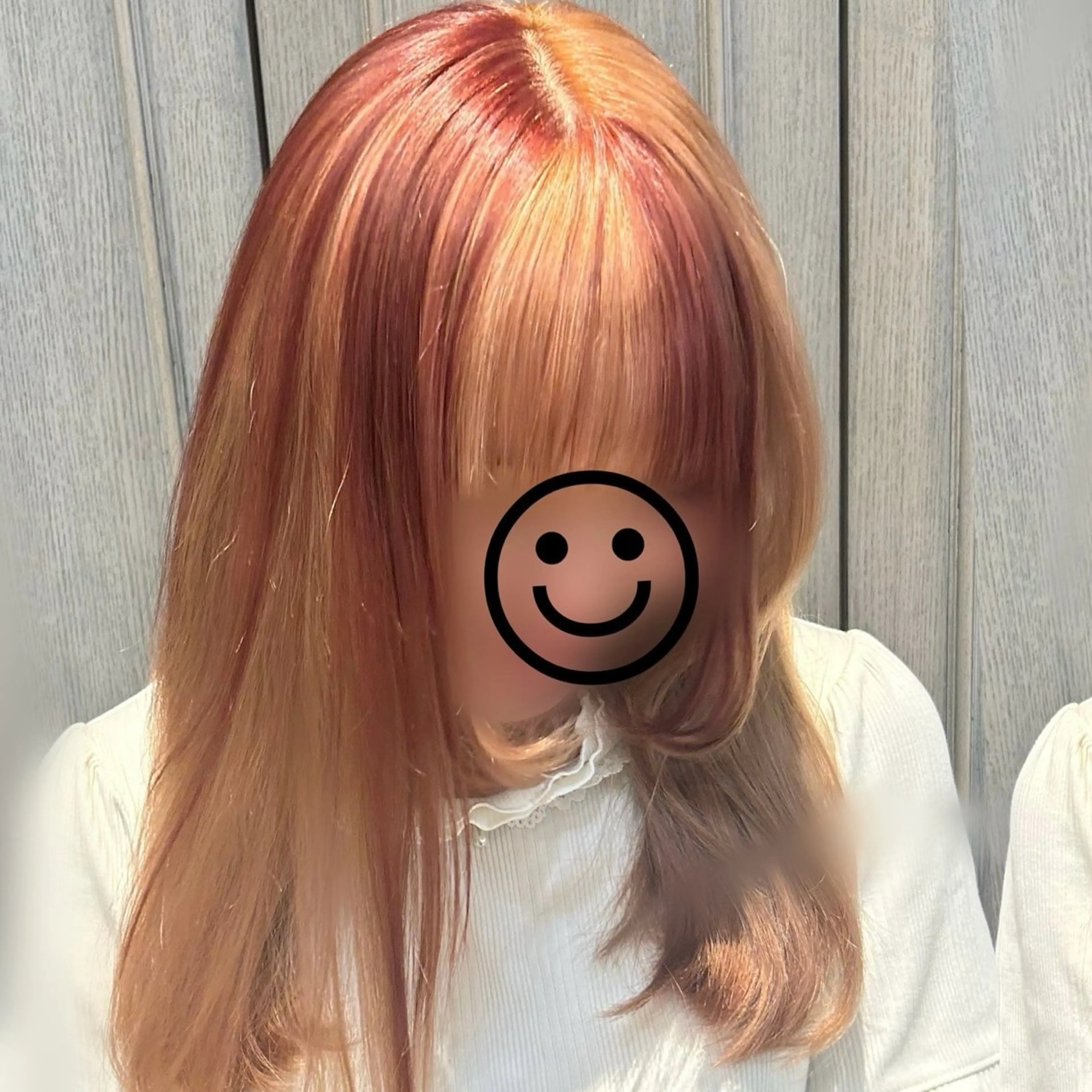 ロング ヘアカラー 超透明感カラー🦋韓 国羽エクステ🪽🫧のヘアスタイル