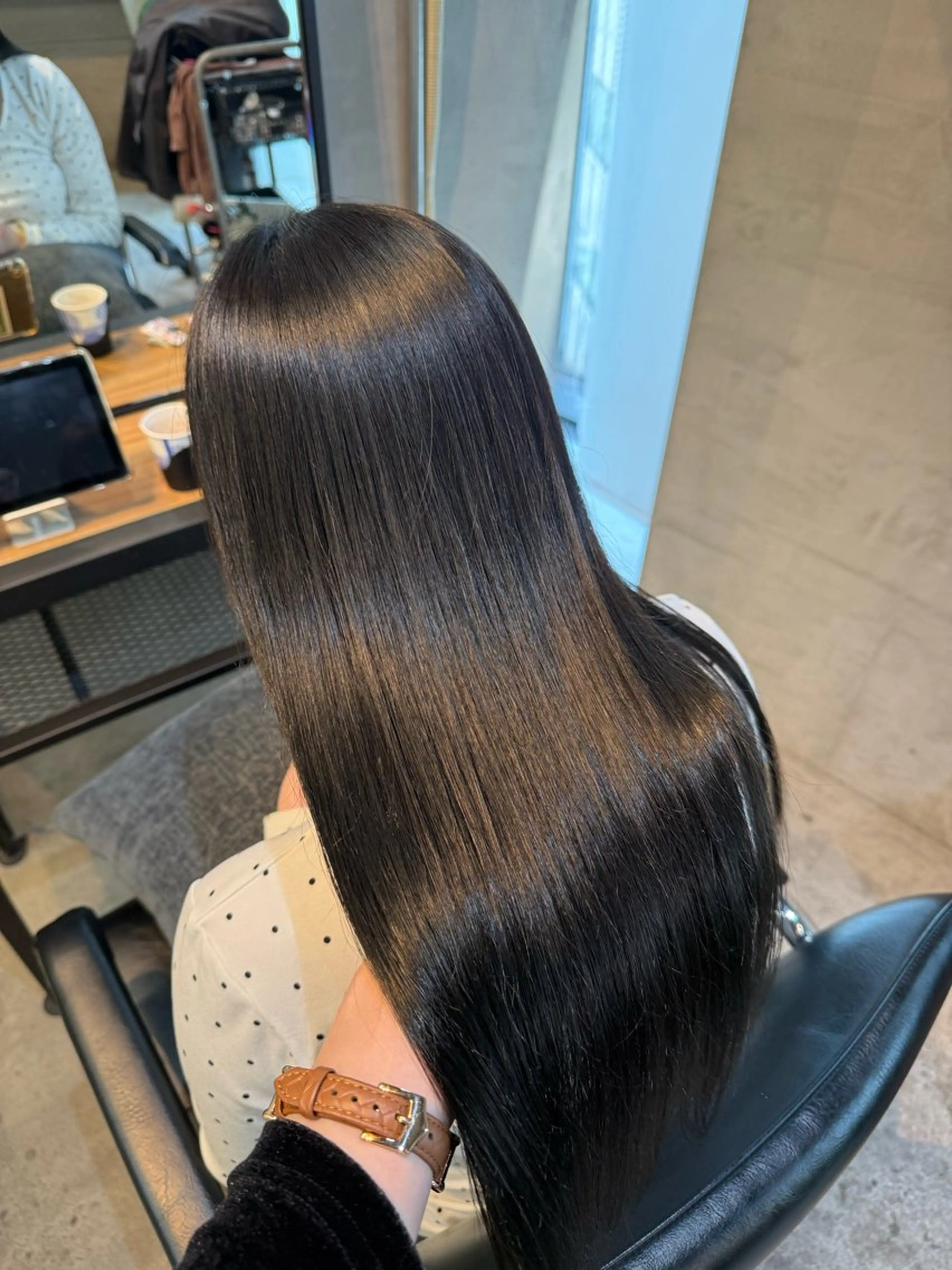 ロング カラー 縮毛矯正 トリートメント 🫧赤み消し*艶髪 nanami🫧のヘアスタイル