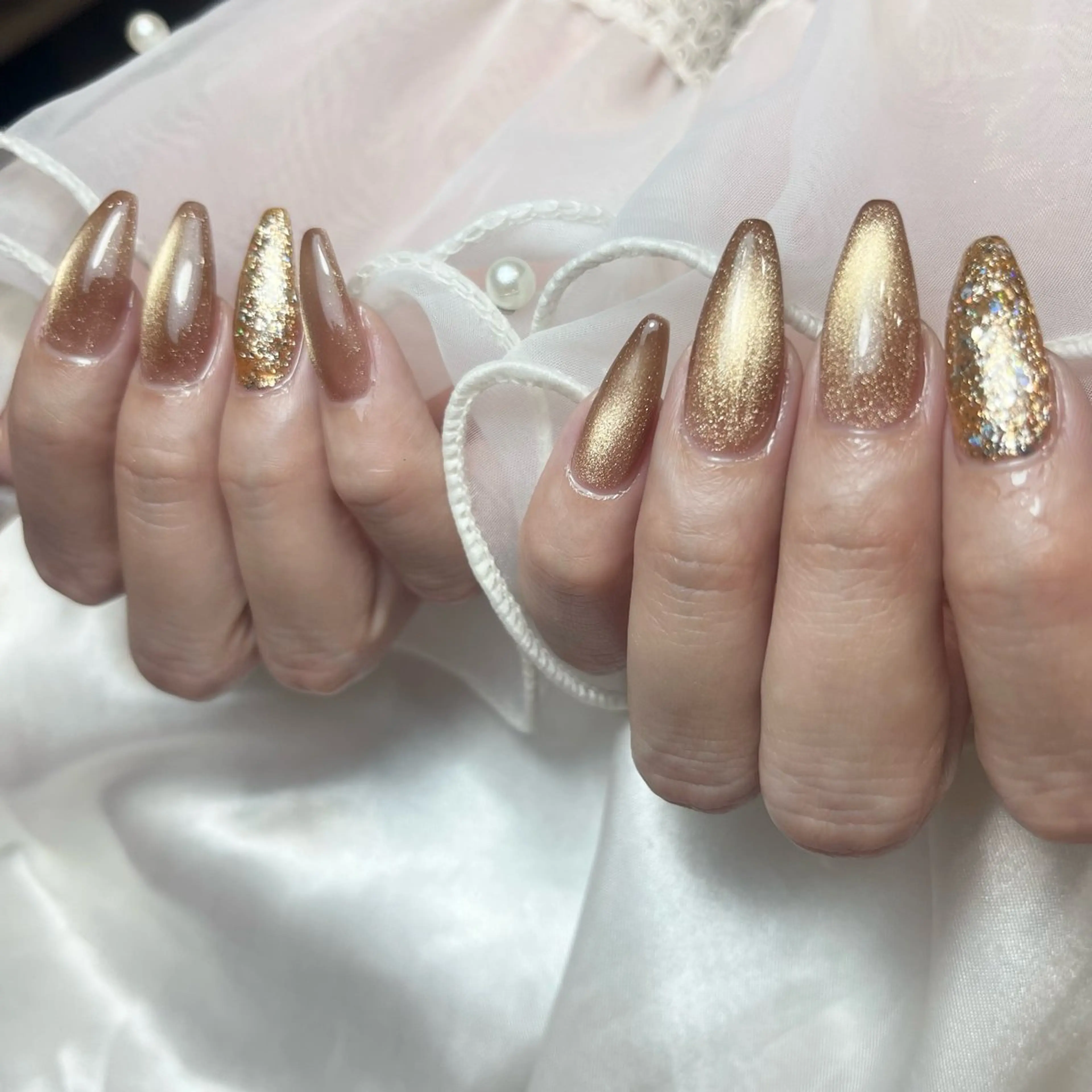 ネイル ジェルネイル マグネットネイル salon de Tiara 碧のネイルデザイン