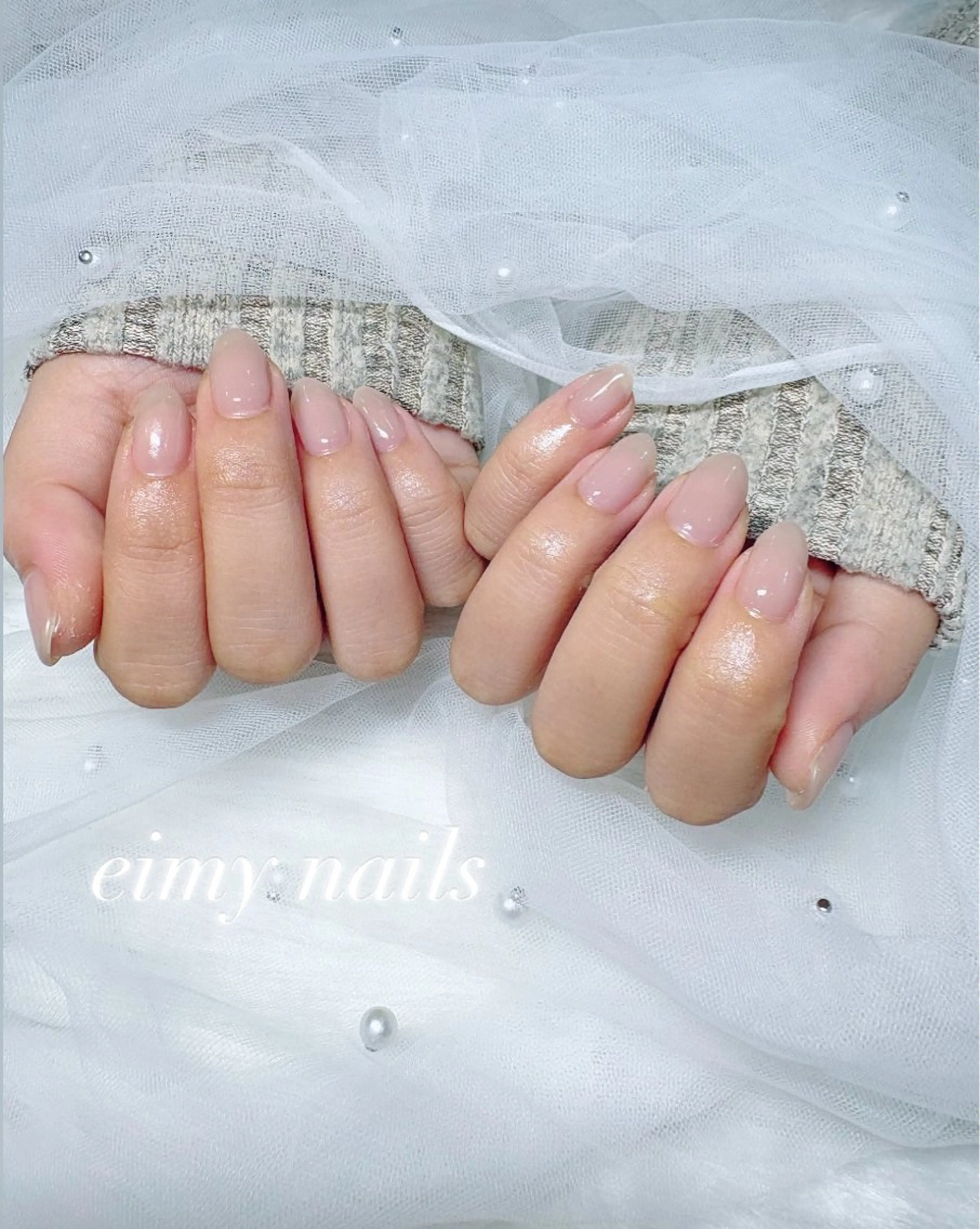 ネイル ワンカラーネイル ピンク ピンクベージュ ハンドネイル 🤍eimy nails🤍所属・eimy nails♡のネイルデザイン