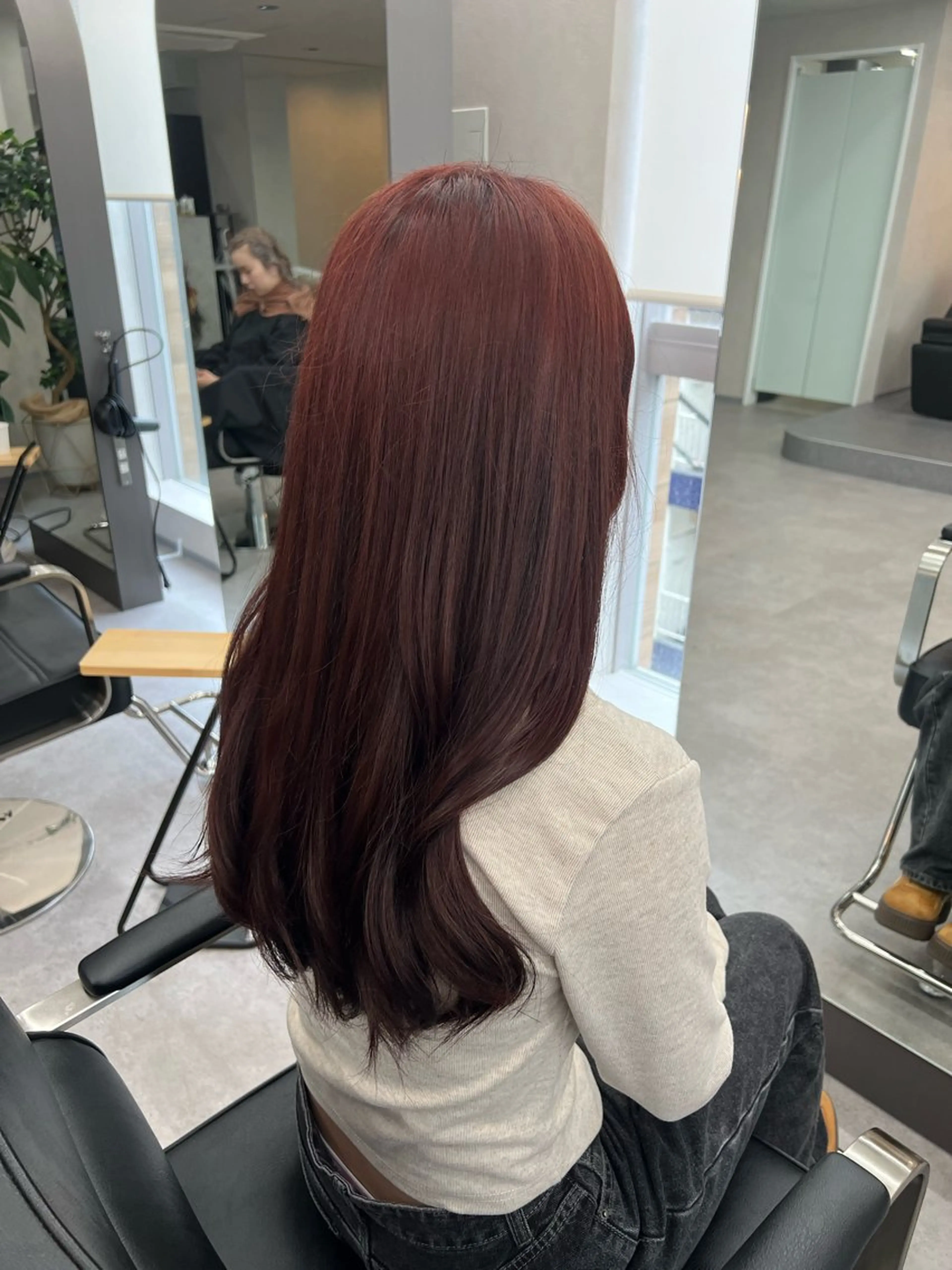 ロング カラー ブラウンカラー ダブルカラー レッドカラー レッドブラウン 髪質改善 ヘアカラー トリートメント 艶ボブ🤎ボブパーマ 透明感カラー\メンズのヘアスタイル