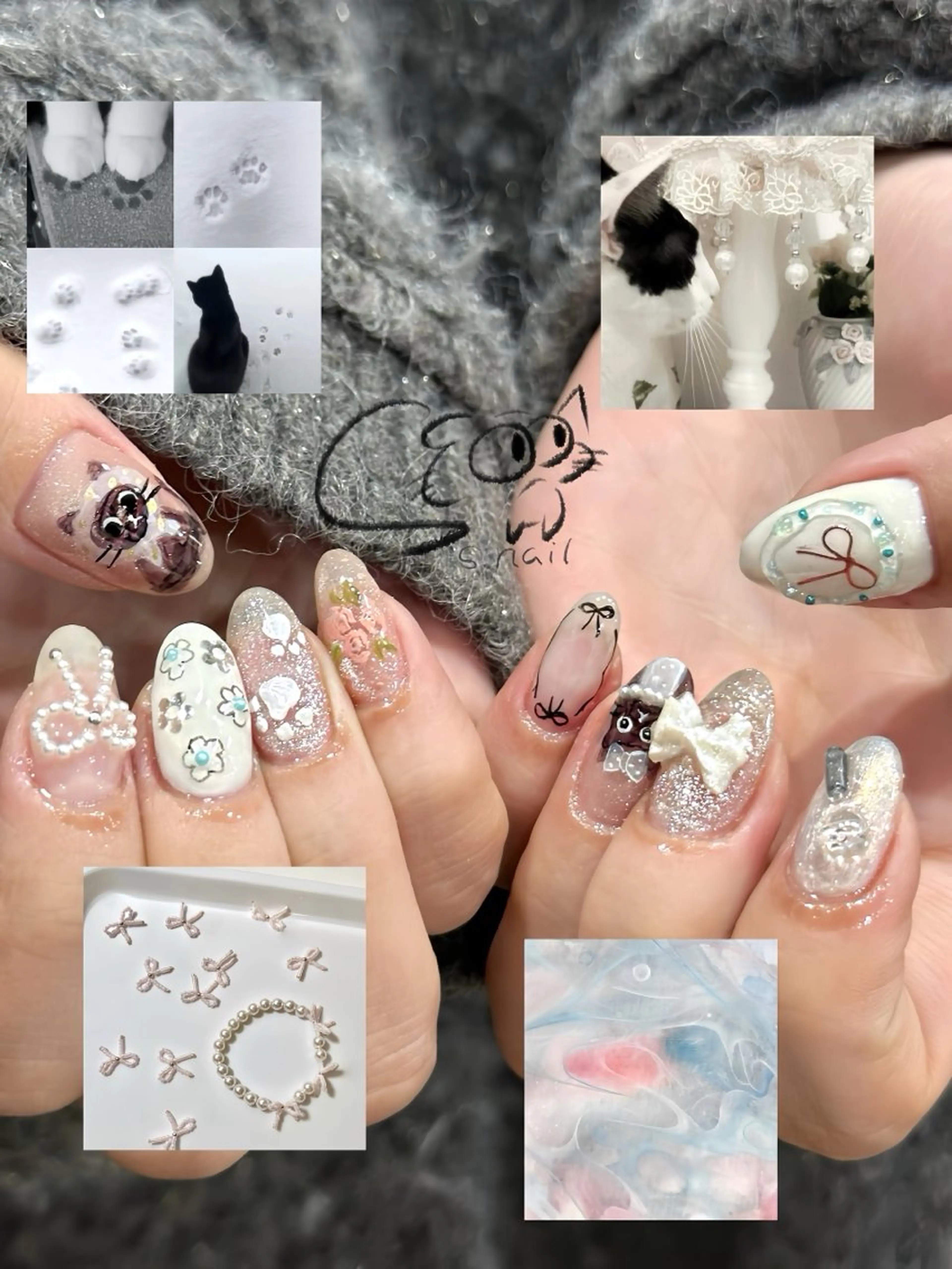 ネイル アートネイル チークネイル フレンチネイル グラデーション マグネットネイル S.nail _のネイルデザイン