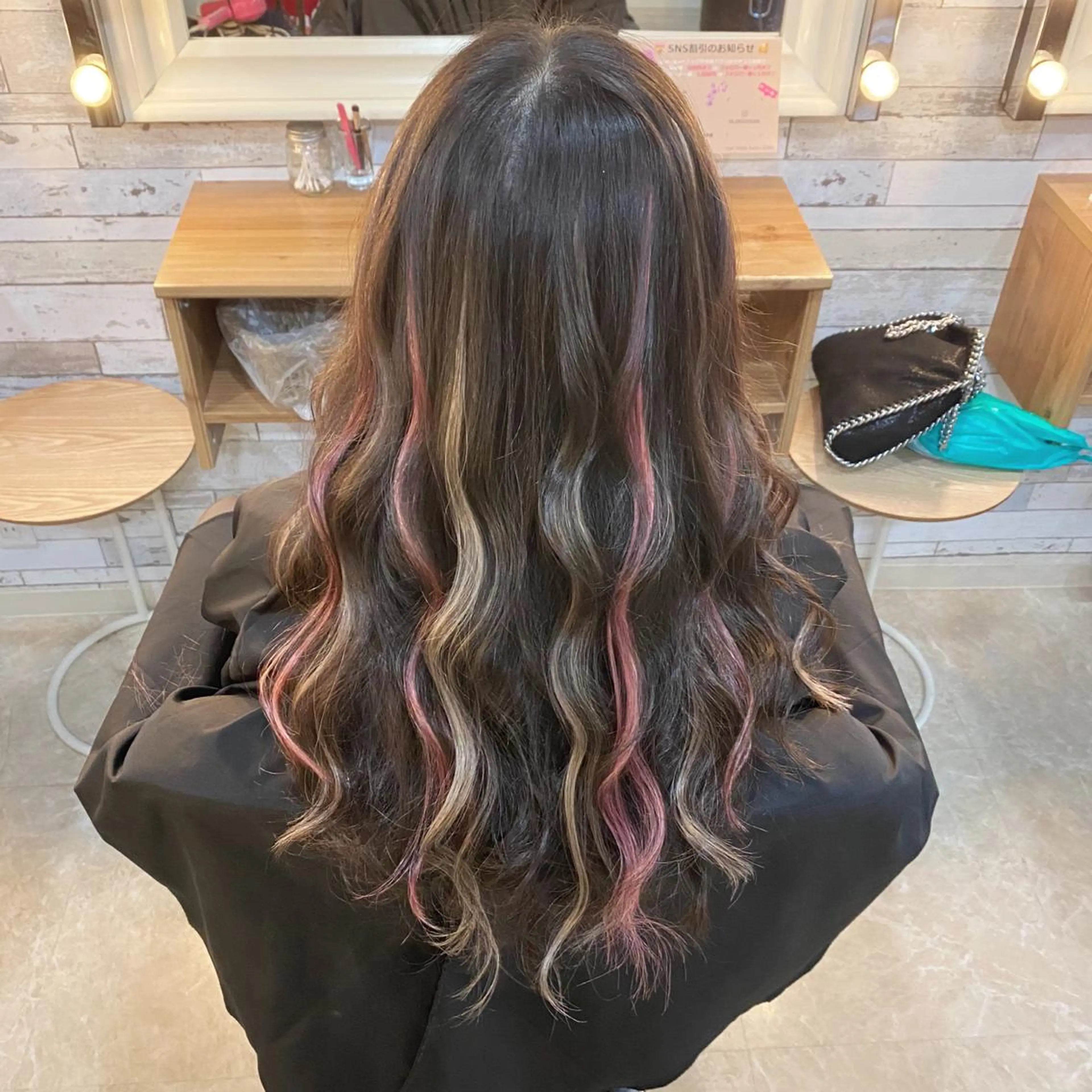 ミディアム カラー ヘアアレンジ メッシュ 学生 エクステ Hair Make Salon ZEROのヘアスタイル