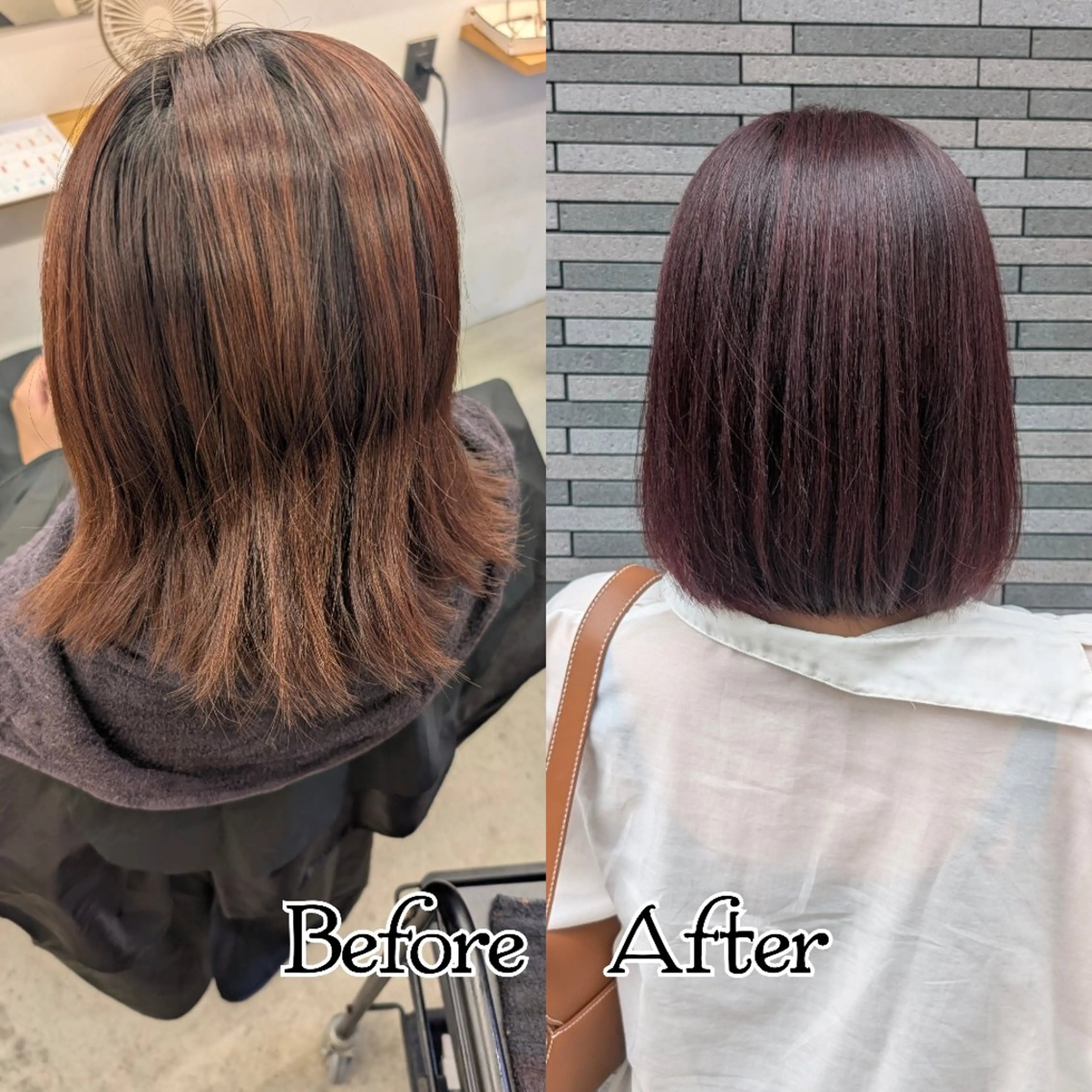 ミディアム カラー 透明感カラー オレンジ ピンクカラー ヘアカラー トリートメント R hair🧡 伊藤美和🤎のヘアスタイル