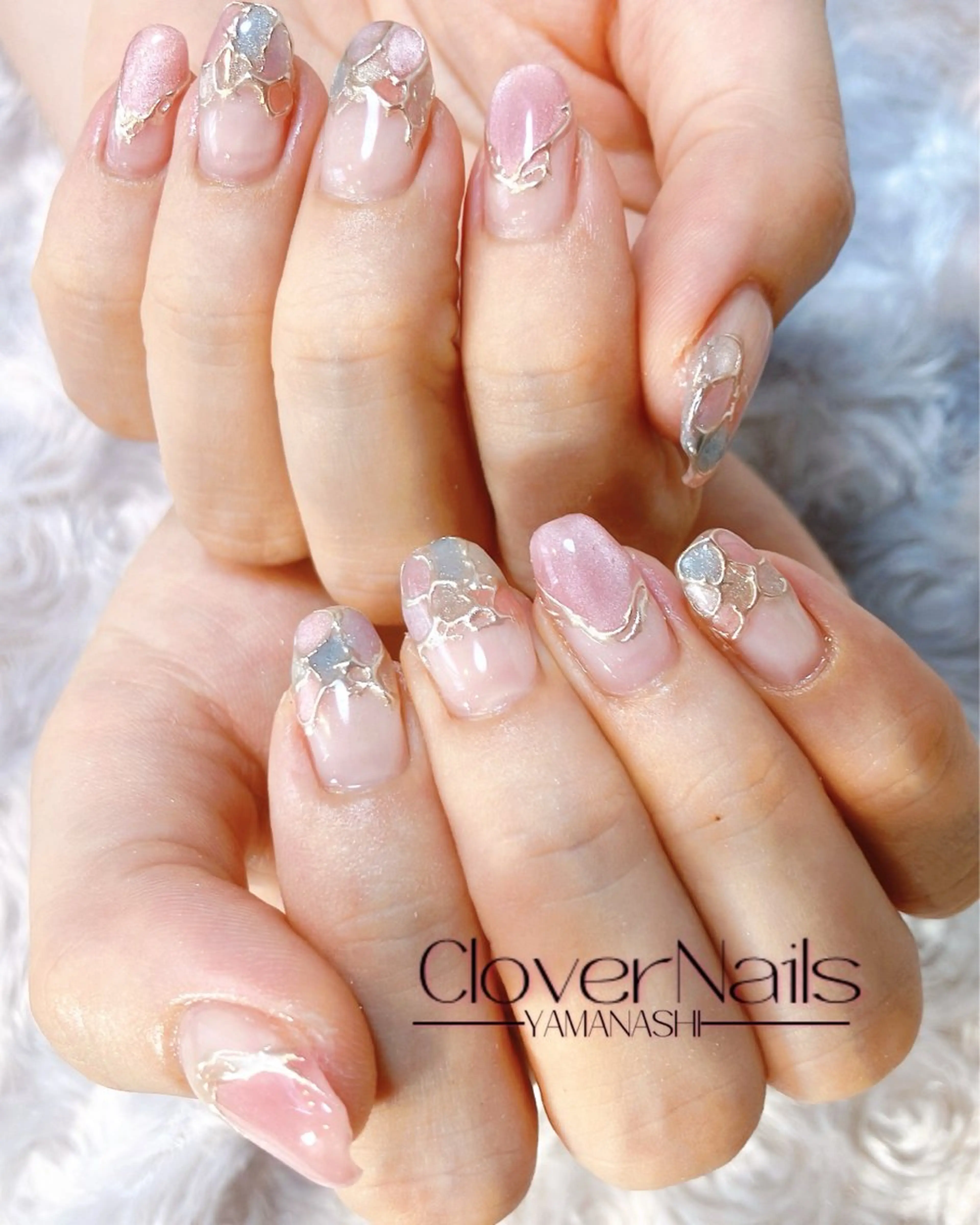 ネイル ニュアンスネイル ハンドネイル 自宅ネイルサロン クロバーネイルのネイルデザイン