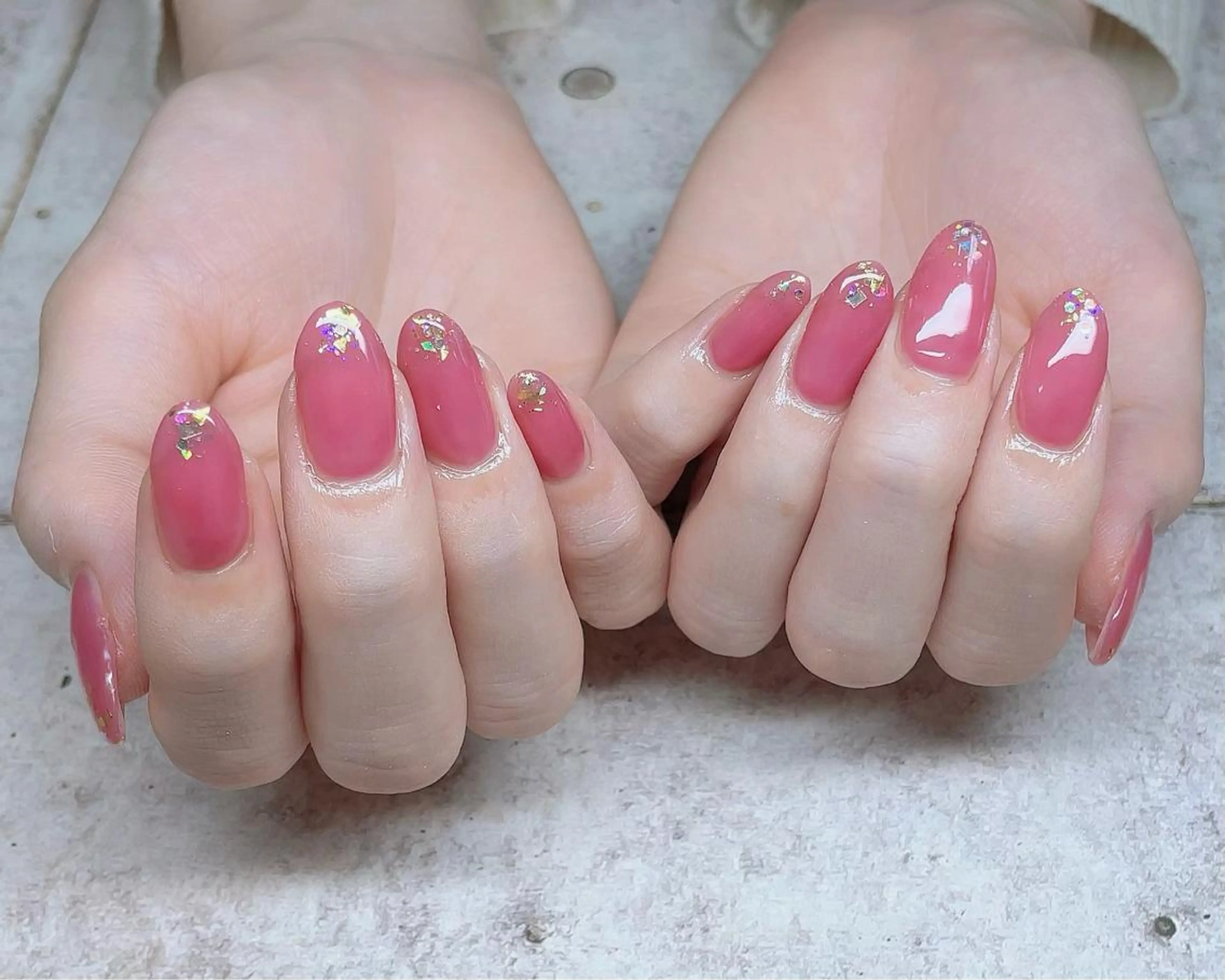 ミディアム カラー ネイル ラメ(グリッター) ワンカラーネイル ハンドネイル Nail_by N1のネイルデザイン