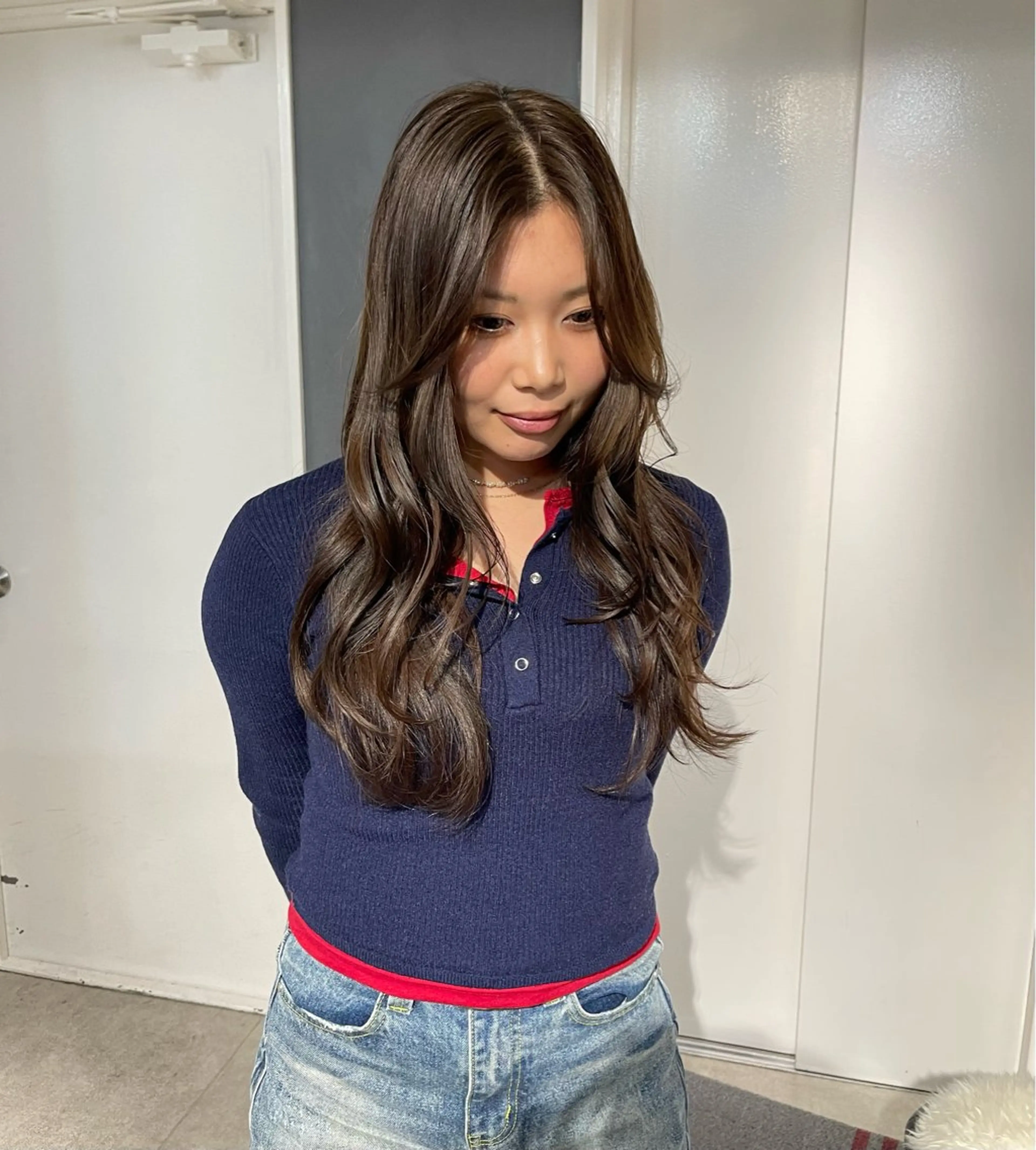 ロング カラー ブラウンカラー オリーブブラウン レイヤーカット カット ヘアカラー 透明感カラー/レイヤ ー/艶髪/NENEのヘアスタイル