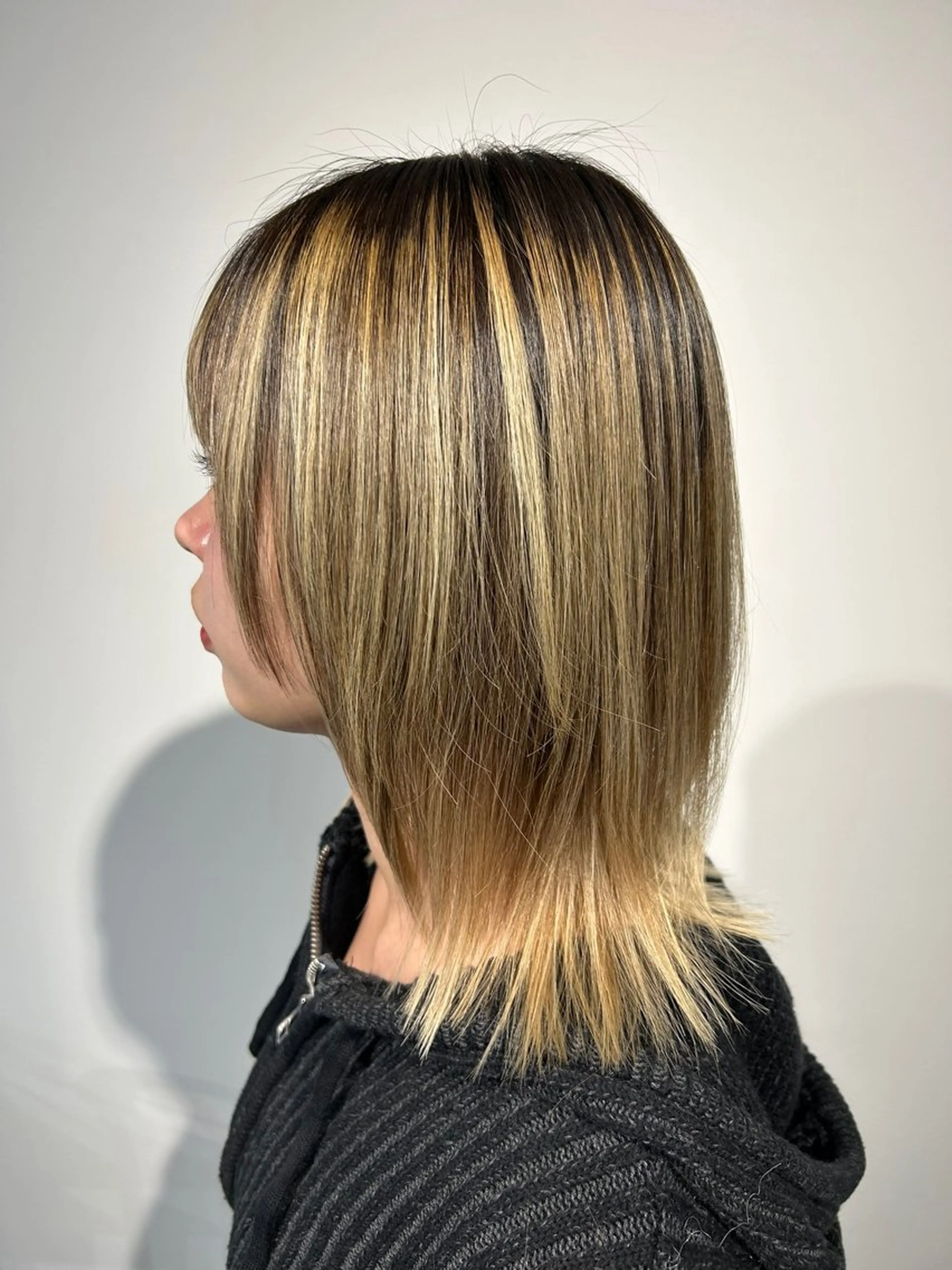ミディアム ヘアカラー カラーアンドケアリタ kitamuuuのヘアスタイル