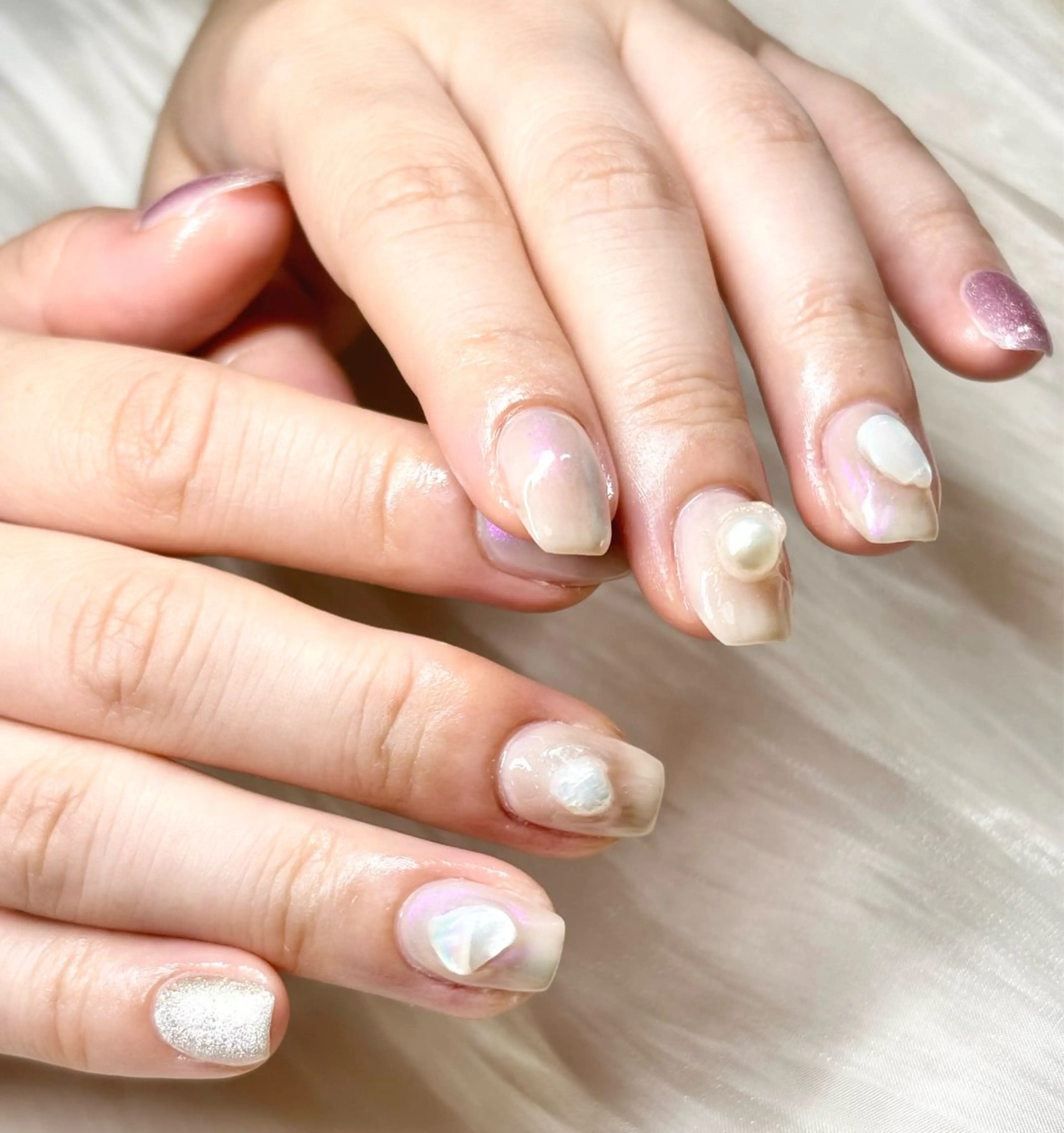 ネイル ニュアンスネイル ハンドネイル ハンドケア ETE LUNA NAILのネイルデザイン
