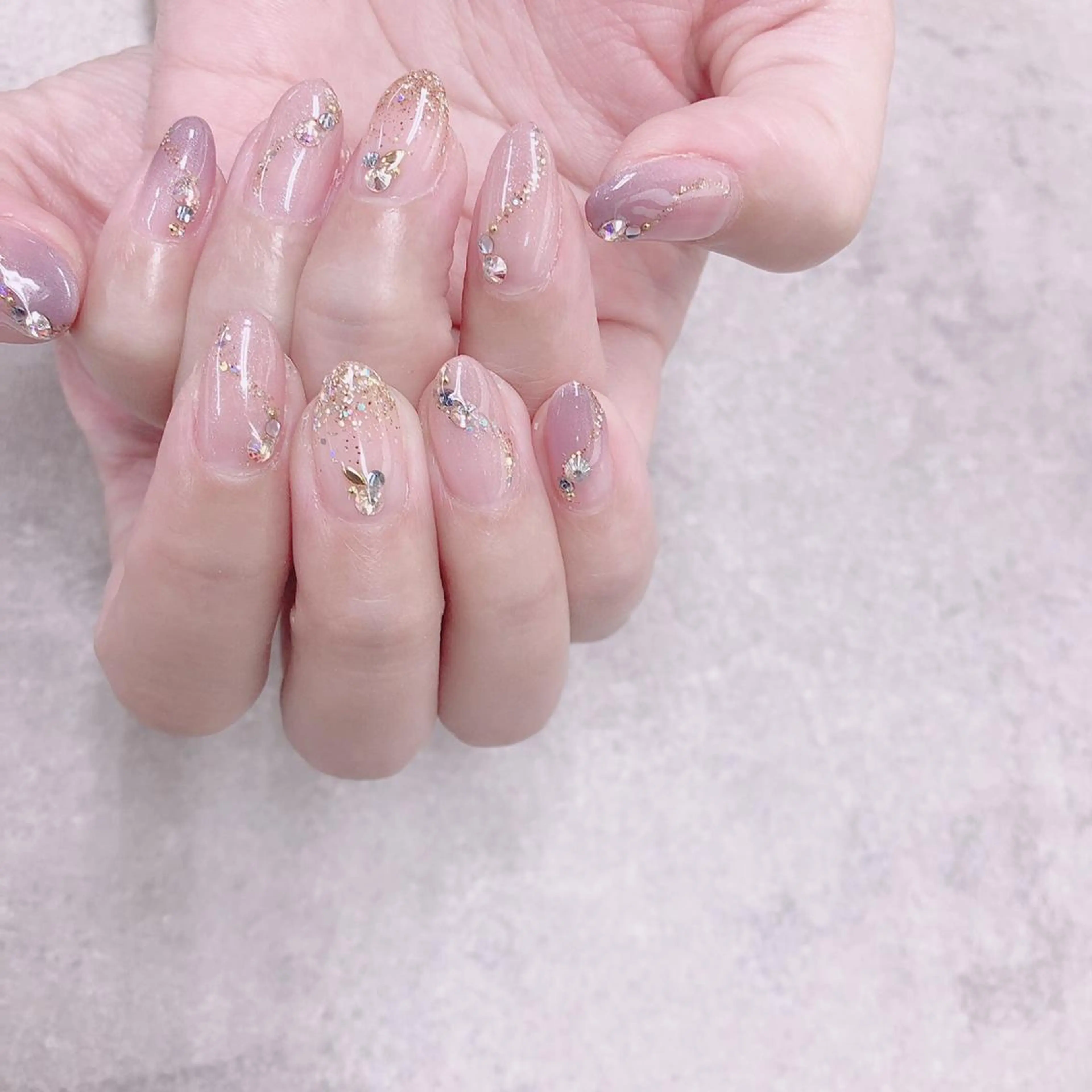 ネイル グラデーション ラメ(グリッター) FASTNAIL PLUS 新宿店のネイルデザイン