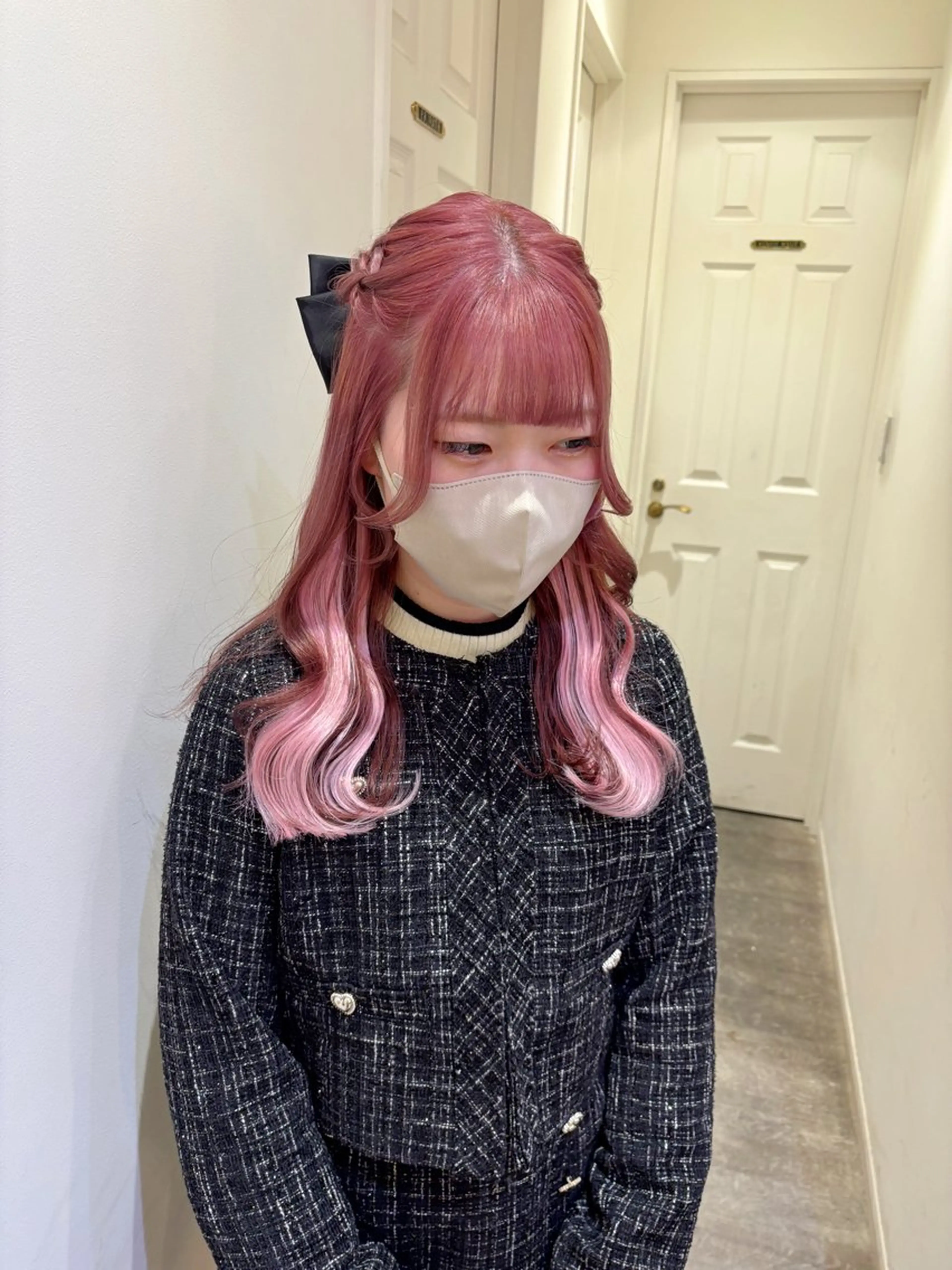 ミディアム エクステ エクステ エクステ/ハイトーン 🐏☁️miminaのヘアスタイル