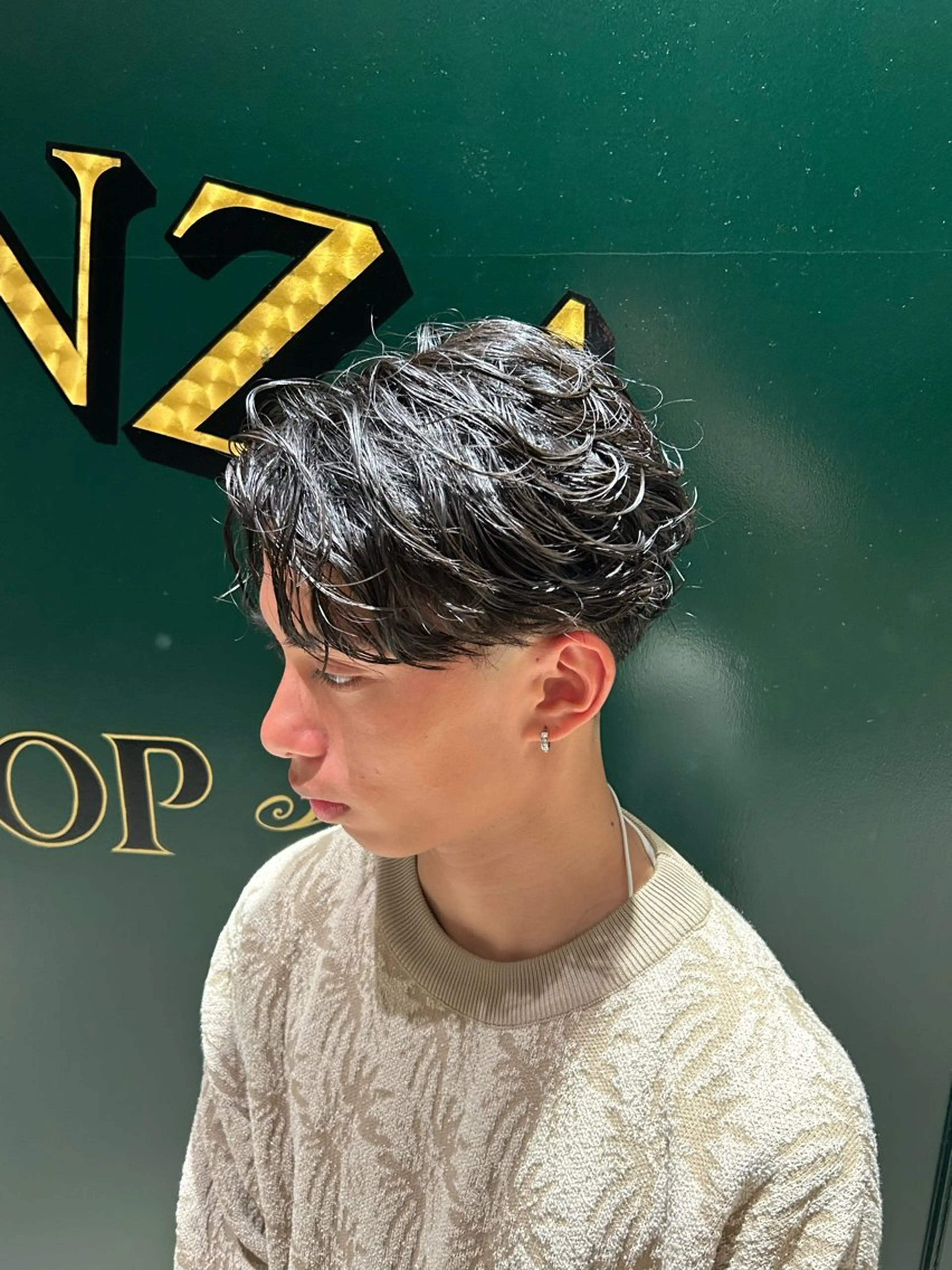 パーマ メンズ HIRO GINZA BARBER SHOP 名古屋本店【ヒロギンザ バーバーショップ】所属・ヒロ銀座牛山 友晴のヘアスタイル