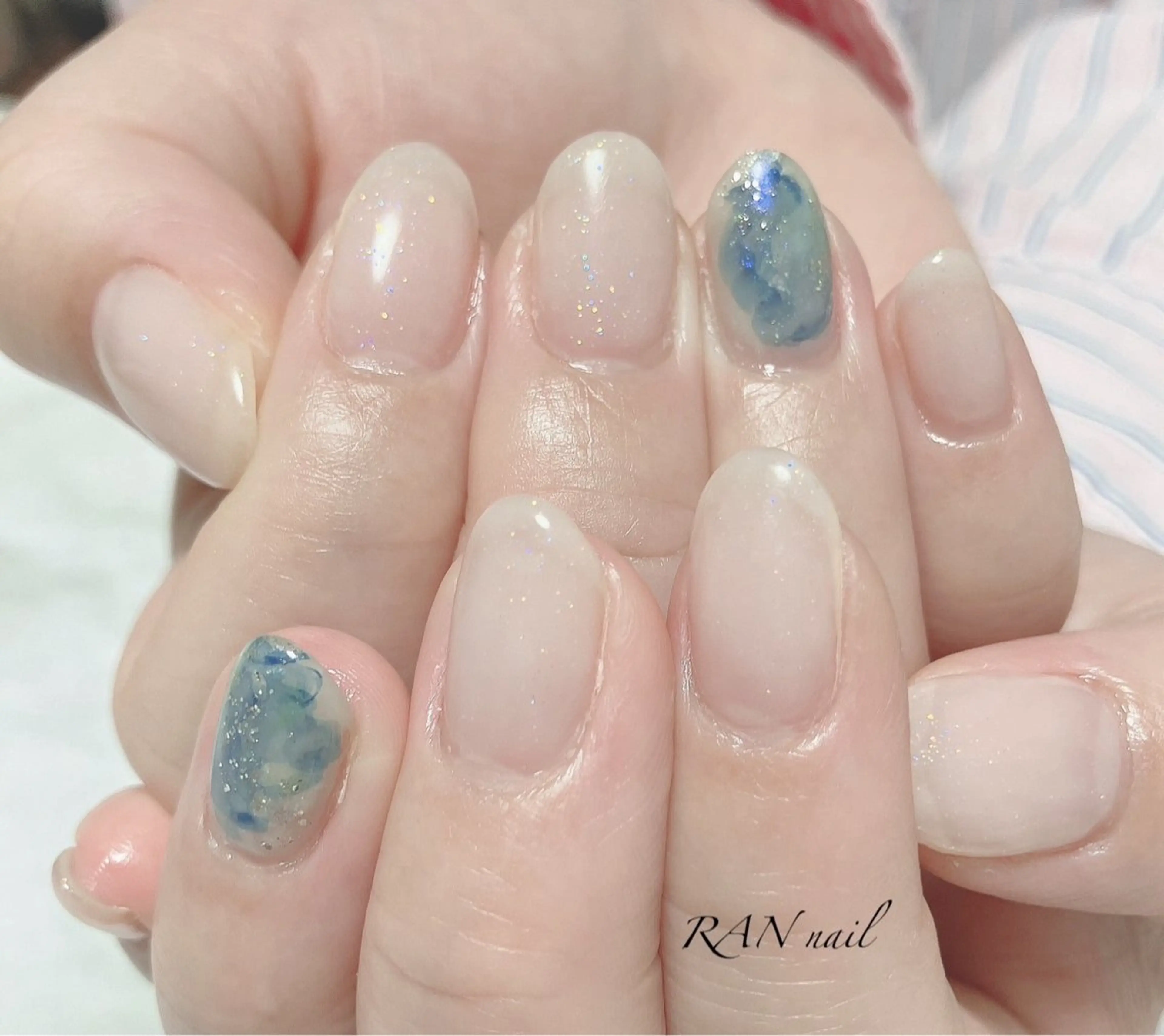 ネイル アートネイル マグネットネイル オフィスネイル シンプルネイル 夏ネイル ハンドネイル フットネイル RAN nailのネイルデザイン