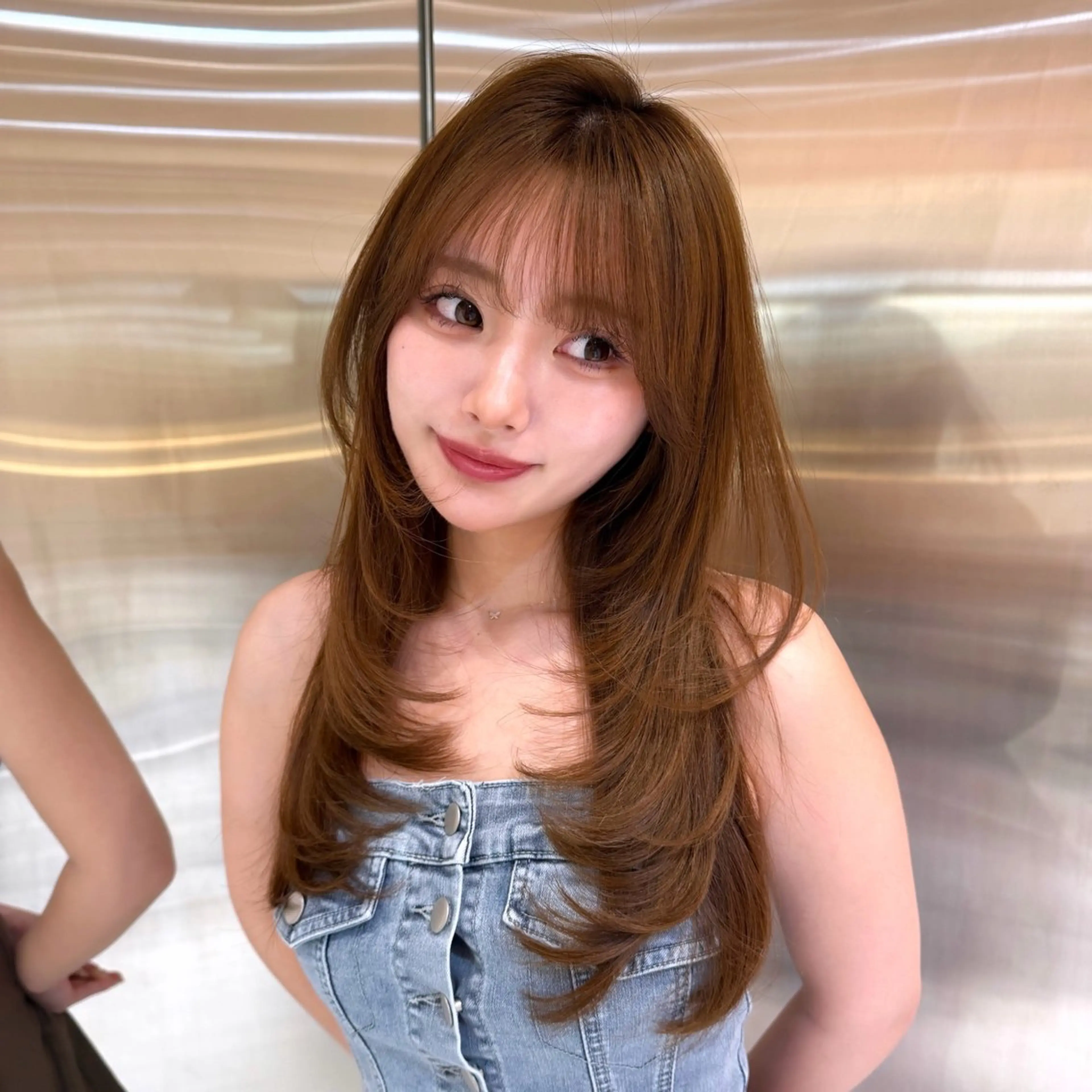 ロング レイヤーカット カット ヘアカラー トリートメント 🎀しゅな/韓国 レイヤー/透明感♡のヘアスタイル