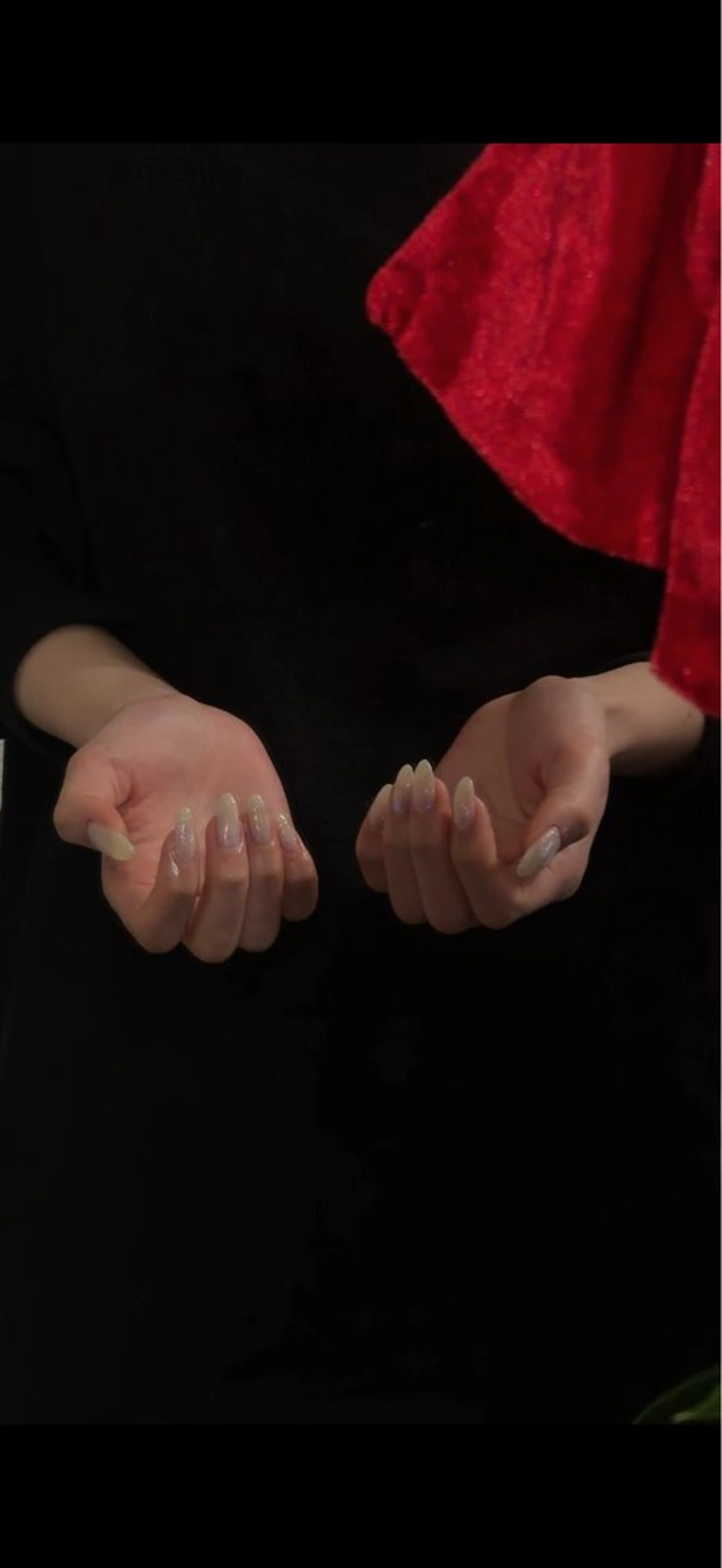 ネイル ラメ(グリッター) ホワイト ハンドネイル Nroom.所属・Nroom. /はるのネイルデザイン