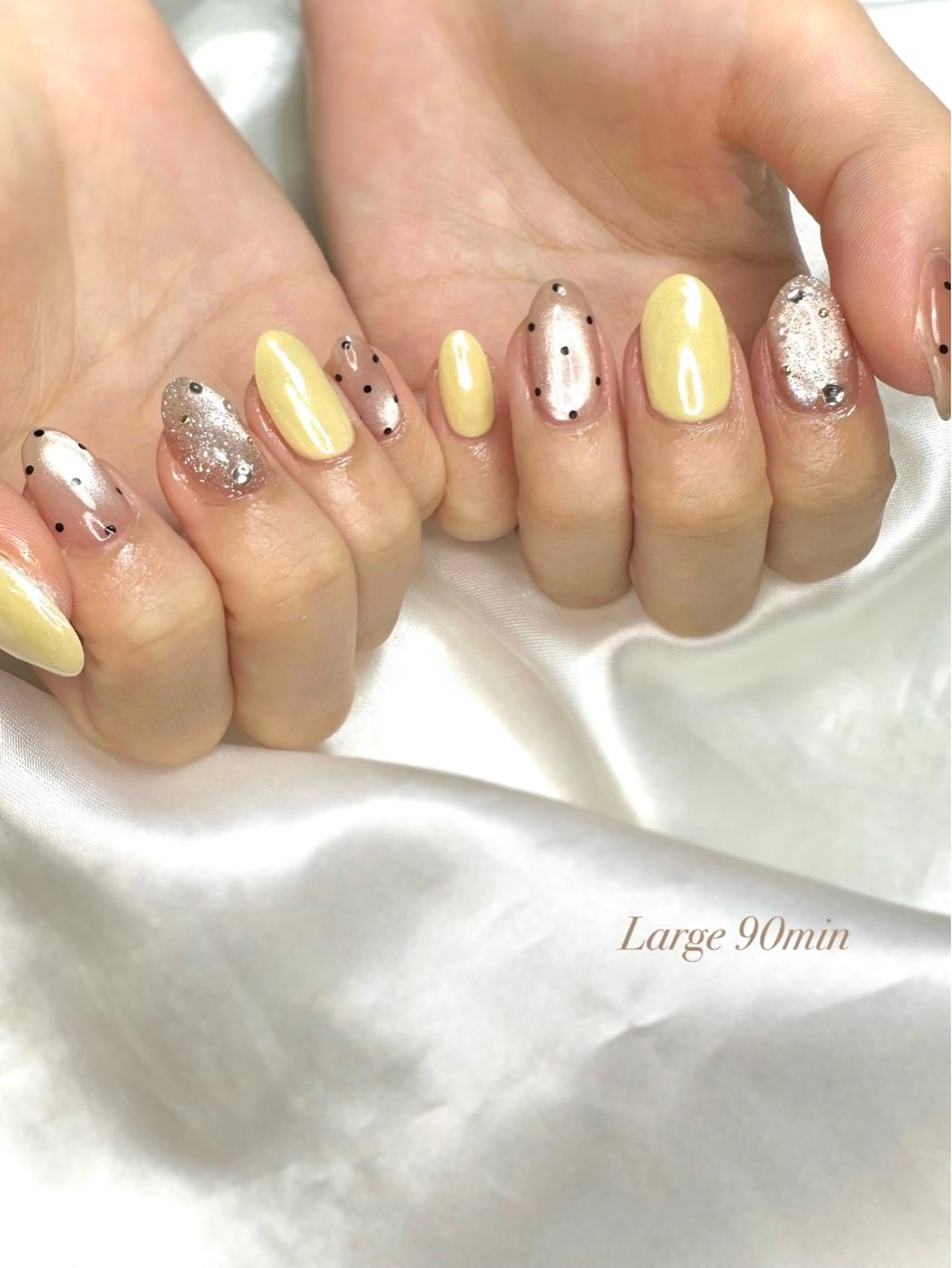 ネイル ドット フラッシュネイル ジェルネイル マグネットネイル ミラーネイル ハンドネイル Large 桑原のネイルデザイン