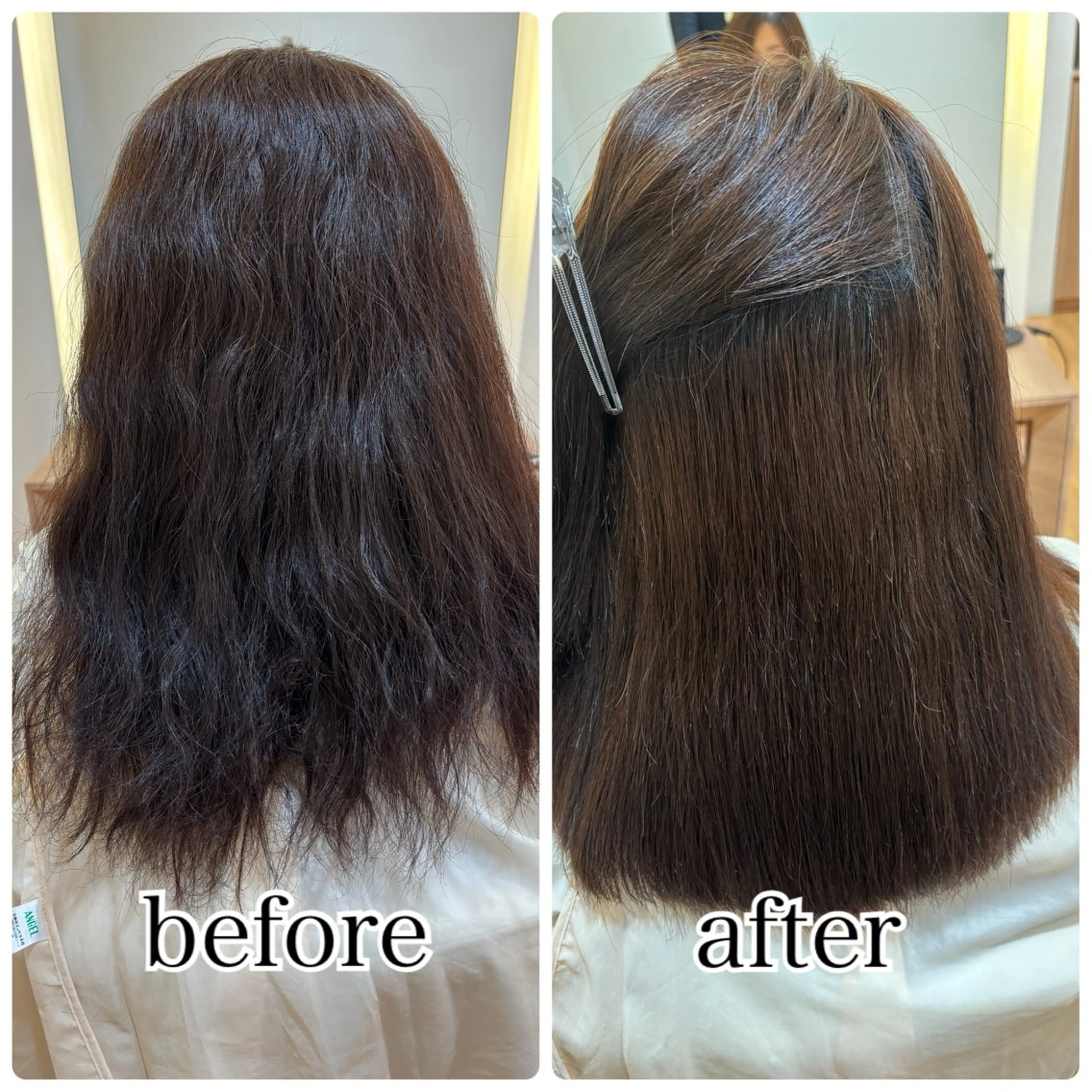 ミディアム 髪質改善カラー 清利あやなのヘアスタイル