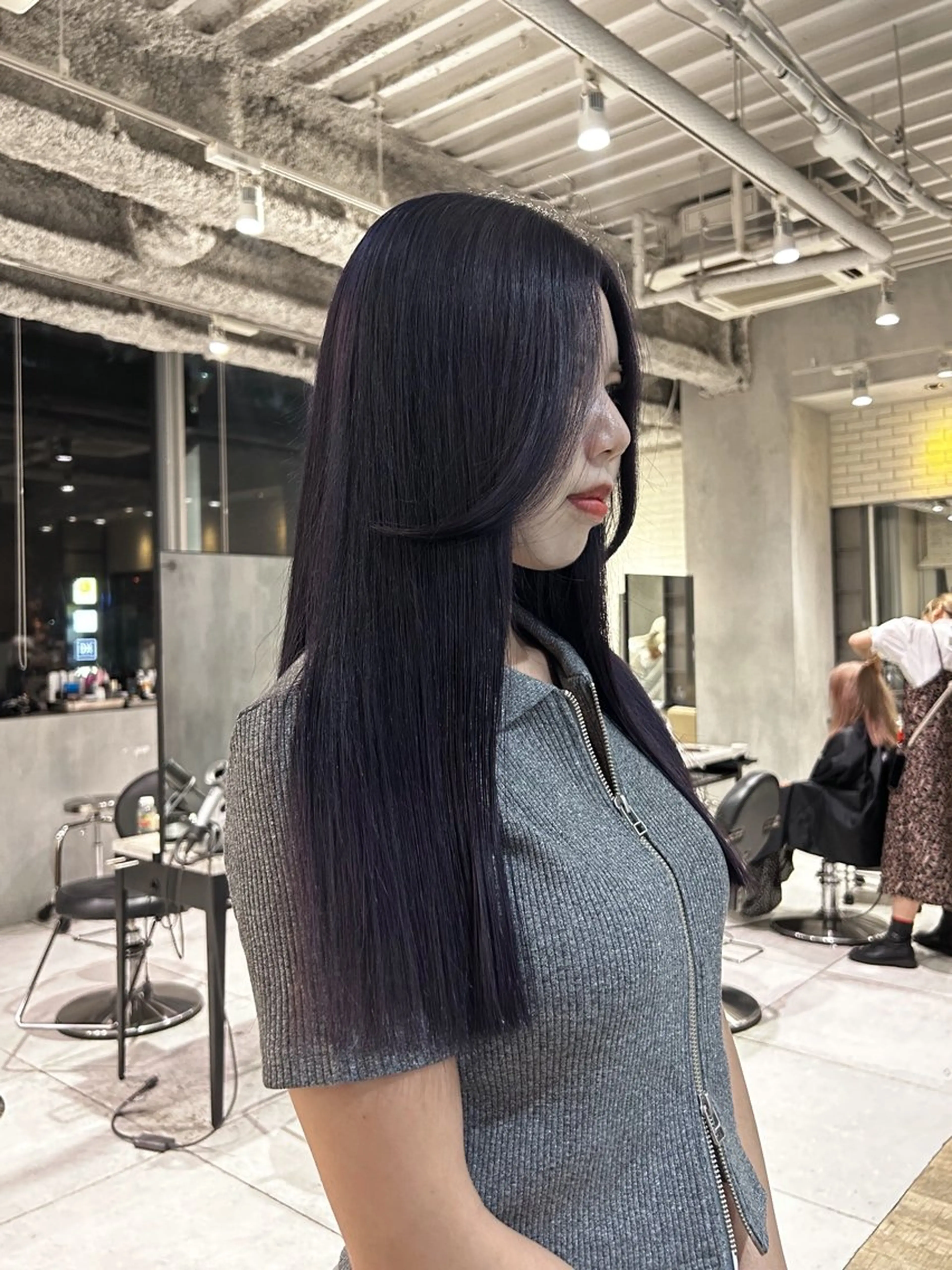 ロング カラー パープルカラー Hinata🛸 ハイトーン美容師のヘアスタイル