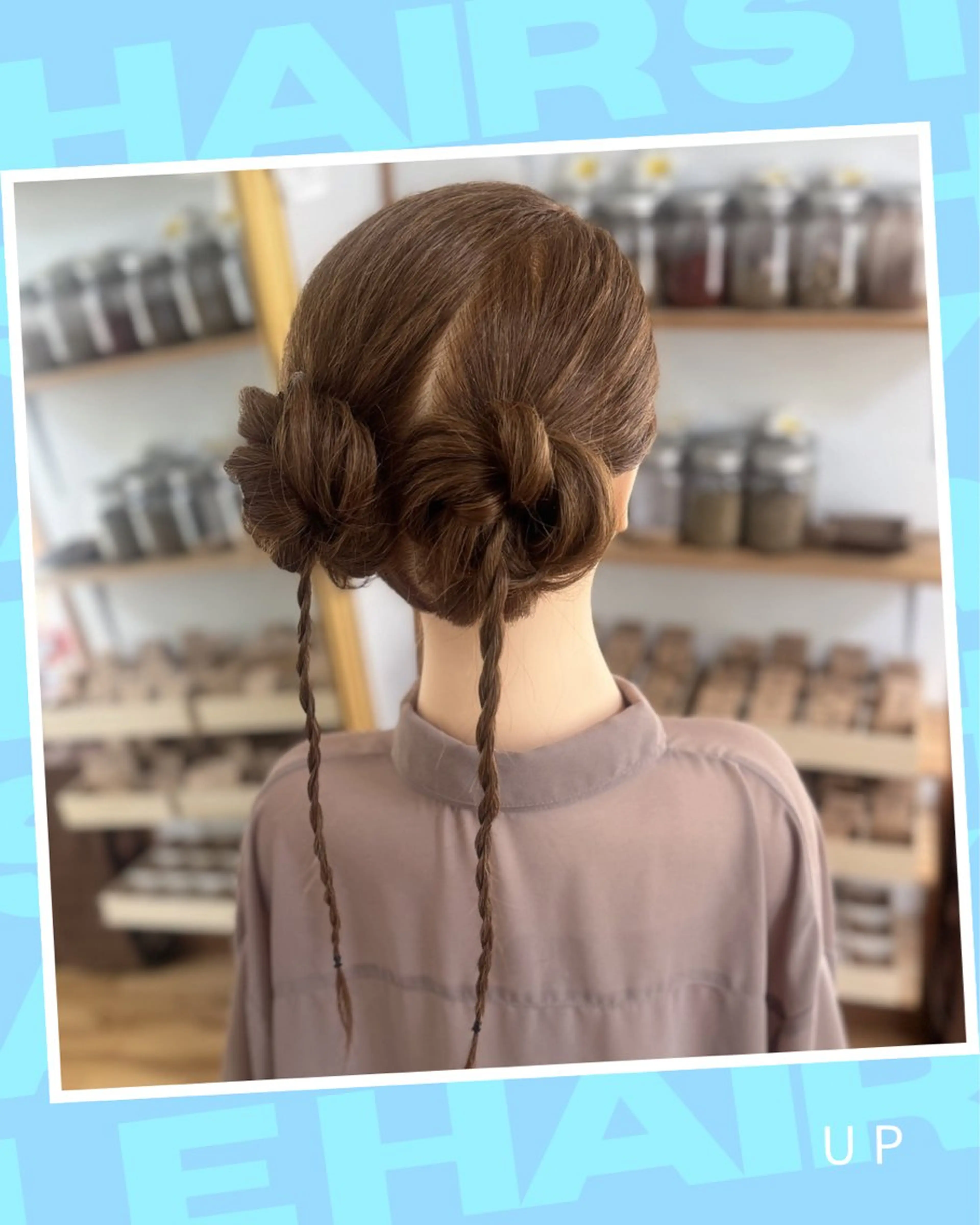 ミディアム ヘアアレンジ ハーフアップ お団子ヘア Yamauchi natsumiのヘアスタイル