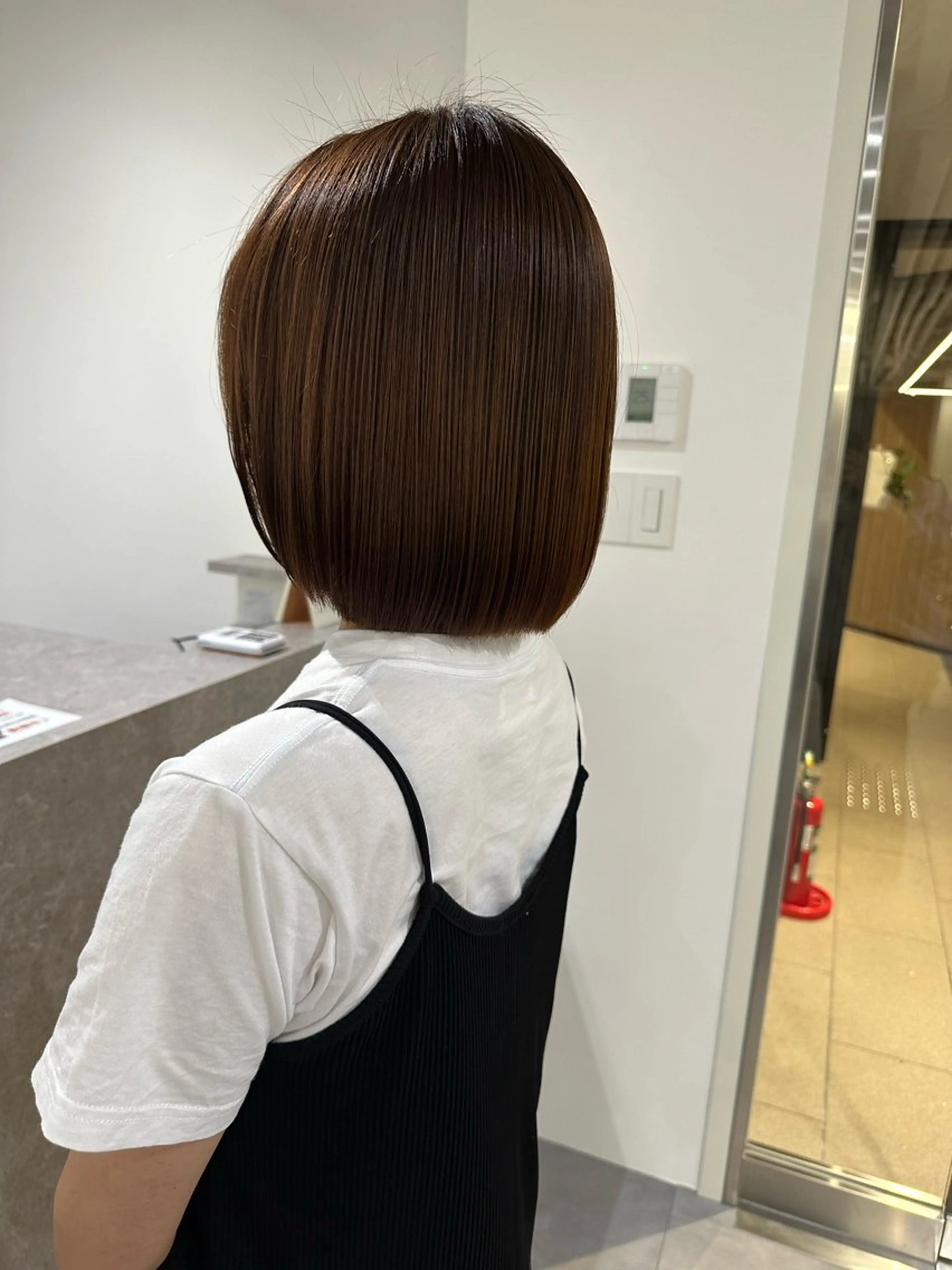 ミディアム 縮毛矯正 トリートメント アンニュイヘア/ 顔周りカット/眞弓萌のヘアスタイル