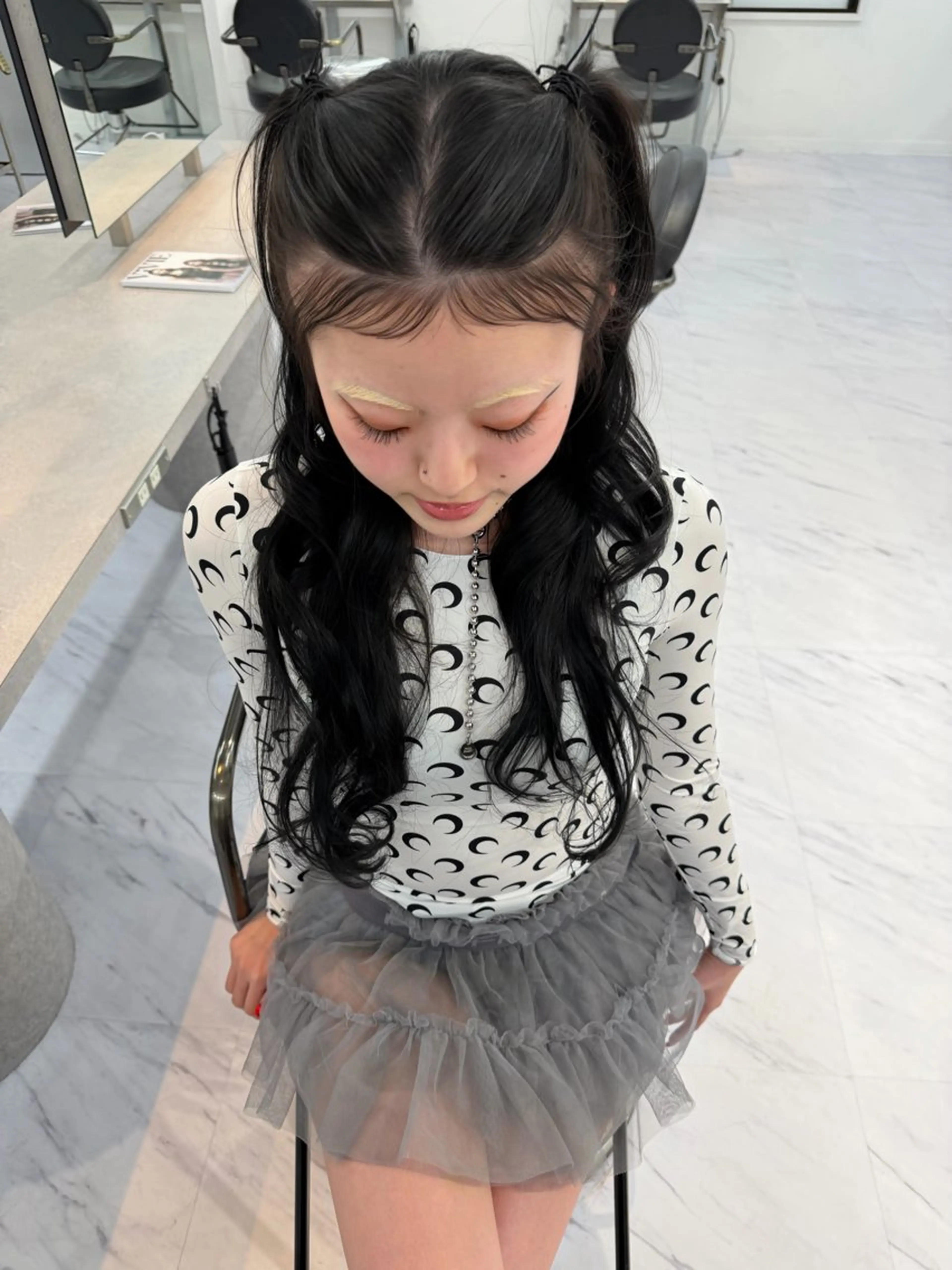 🎀おでこの形・M字が気になる方🎀　チャンモリパーマ+透明感カラー＋似合わせカット+チャンモリパーマアレンジ付き💓の写真