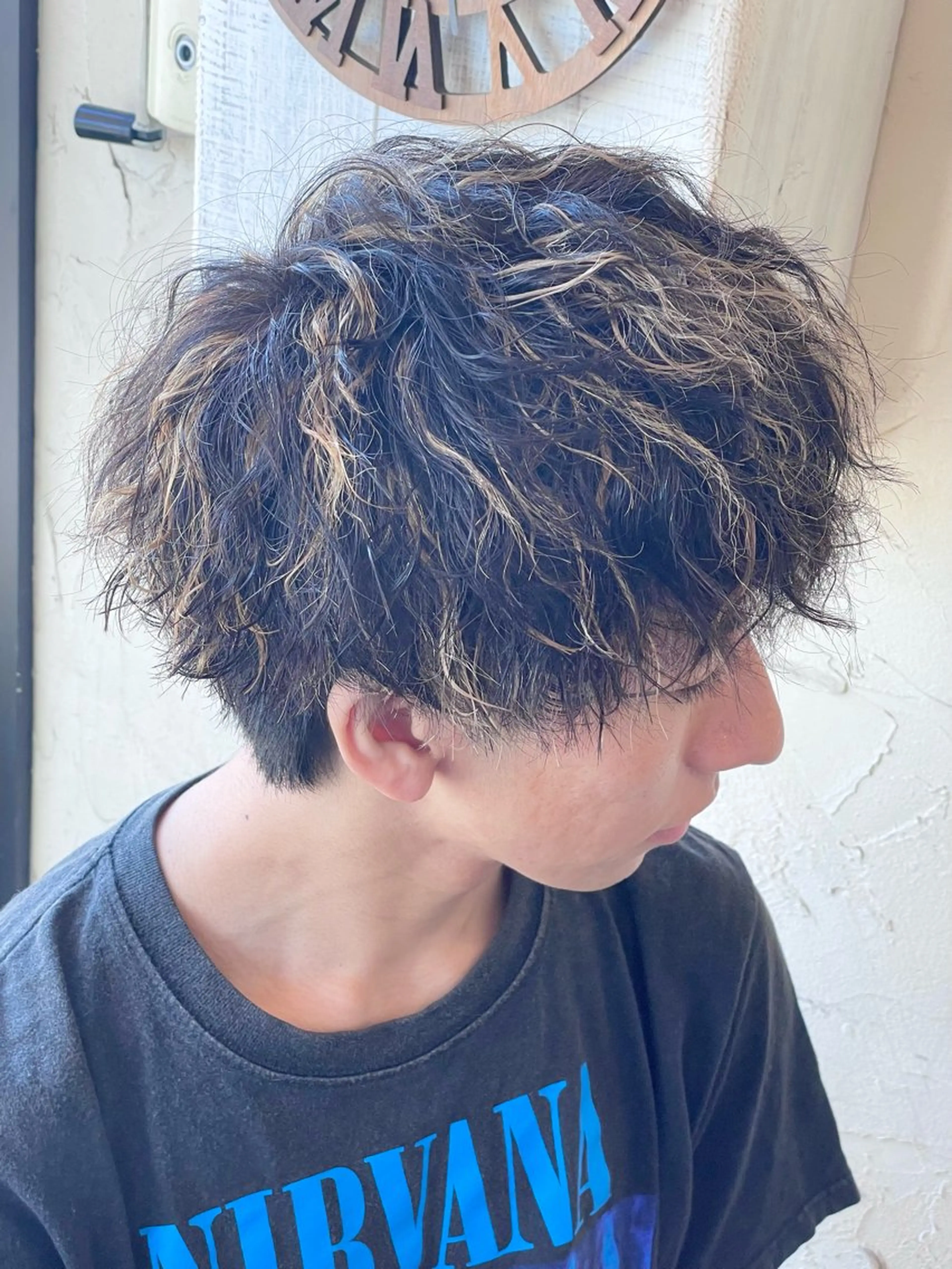 ショート カラー パーマ メンズ メンズハイライト ハイライトカラー ハイライト カット ヘアカラー メンズ特化/パーマ指 名No.1/百瀬太郎のヘアスタイル