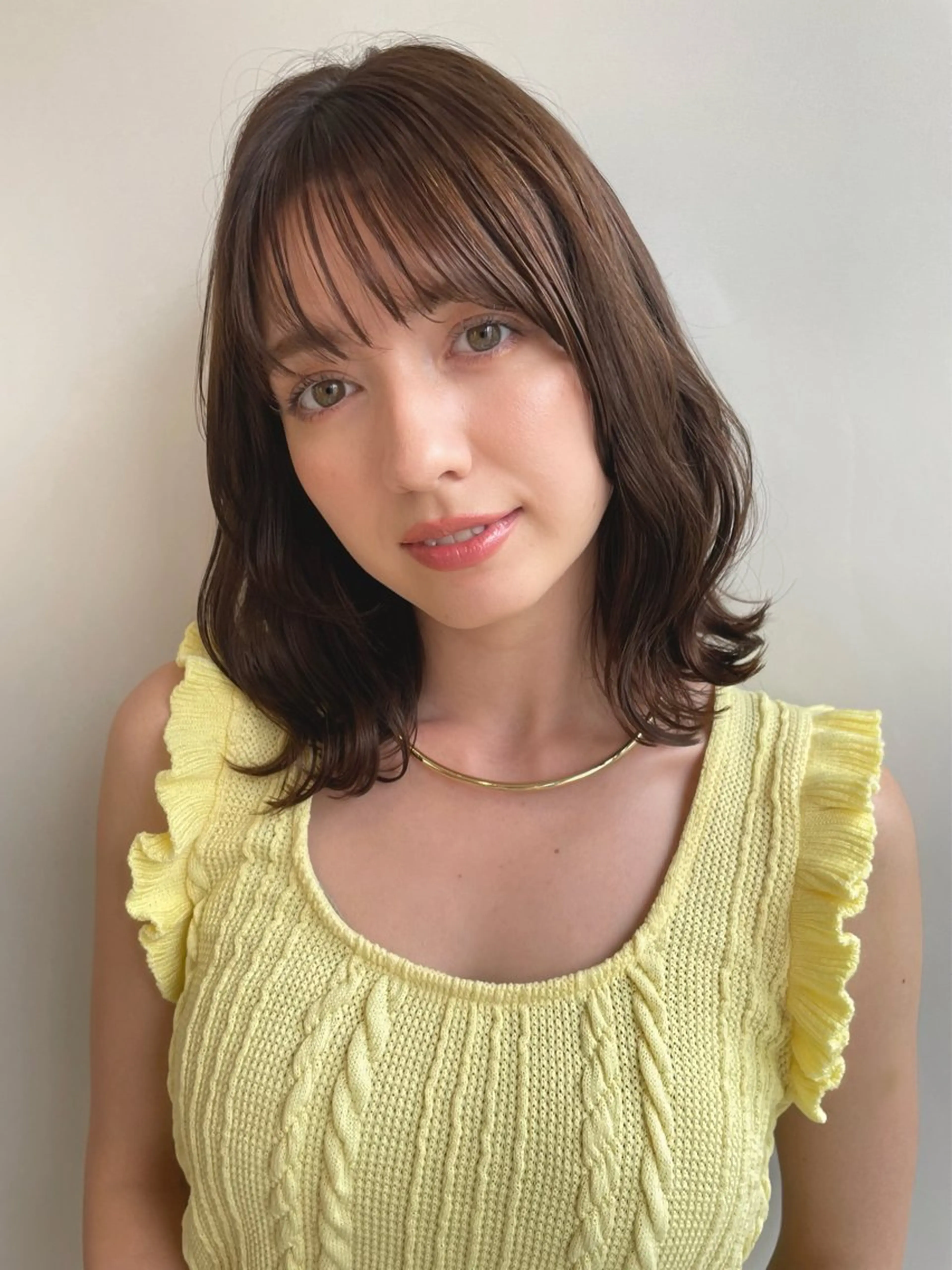 ミディアム ヘアアレンジ 青沼夏未/オリーブ/ 寒色カラーのヘアスタイル