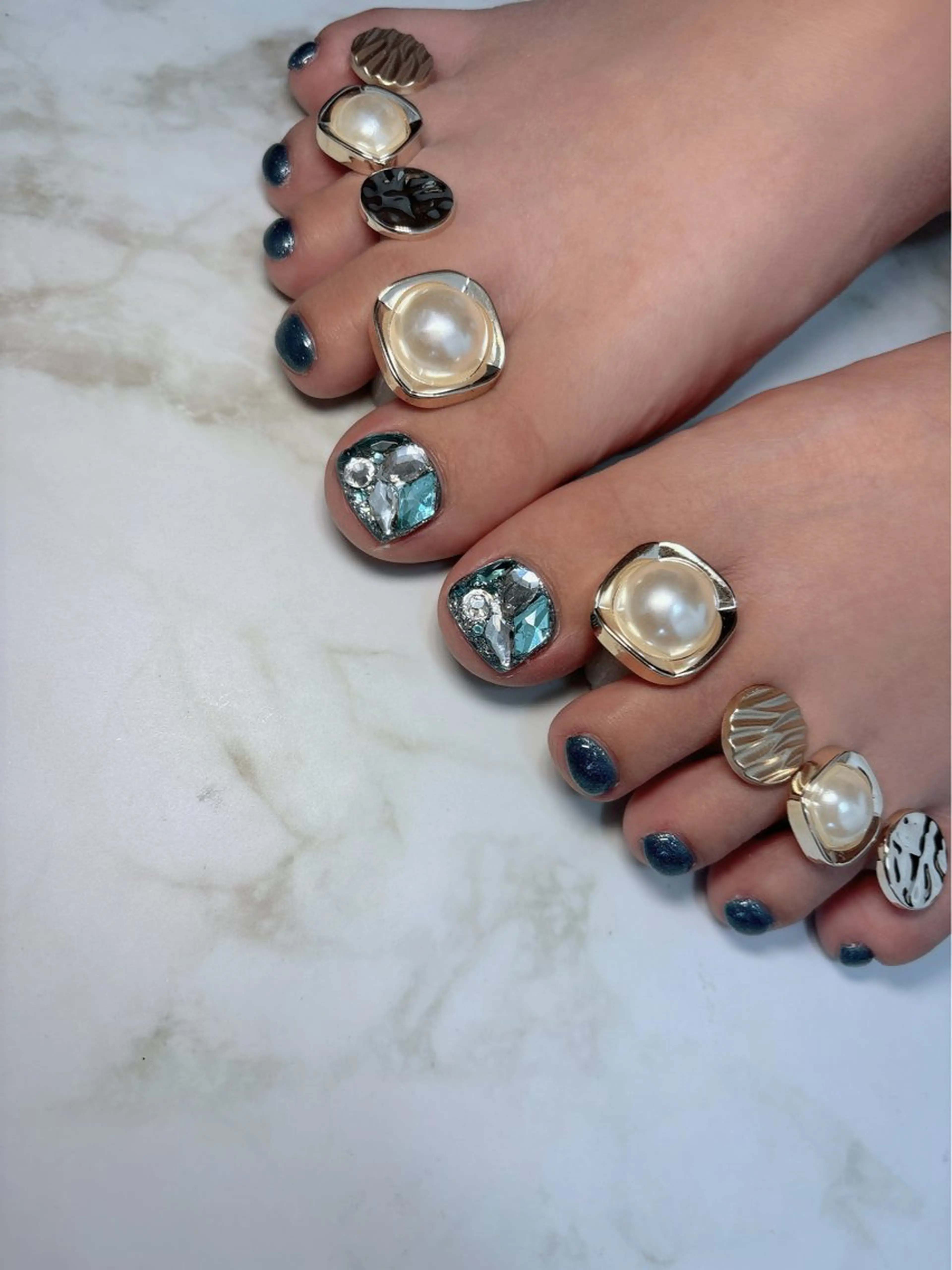 🧡オフ有フットジェル)2本アート🐾2色まで使用可の写真