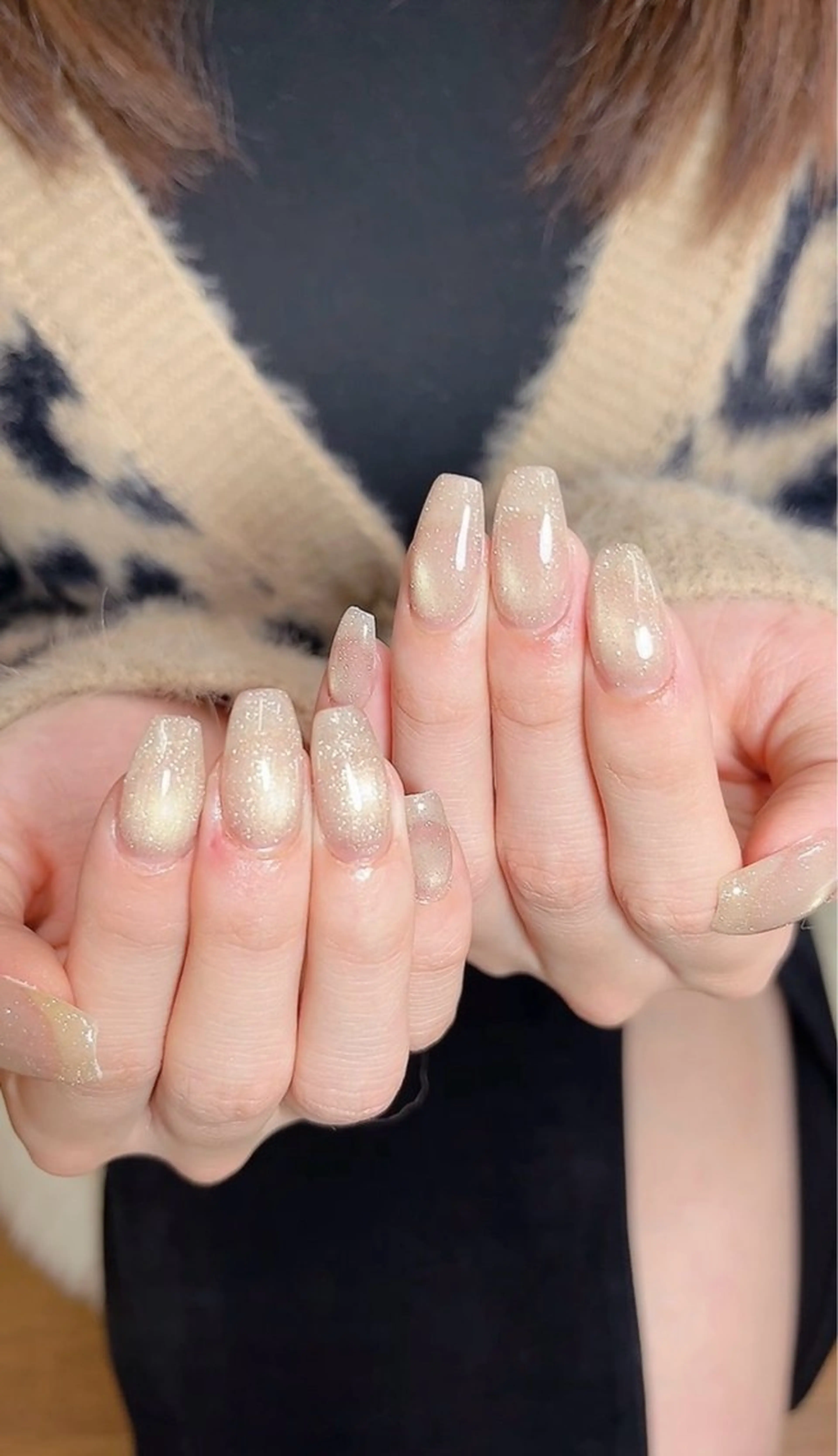 🉐チップ長さ出し10本💅マグネットワンカラー+甘皮ケア＋保湿オイルの写真