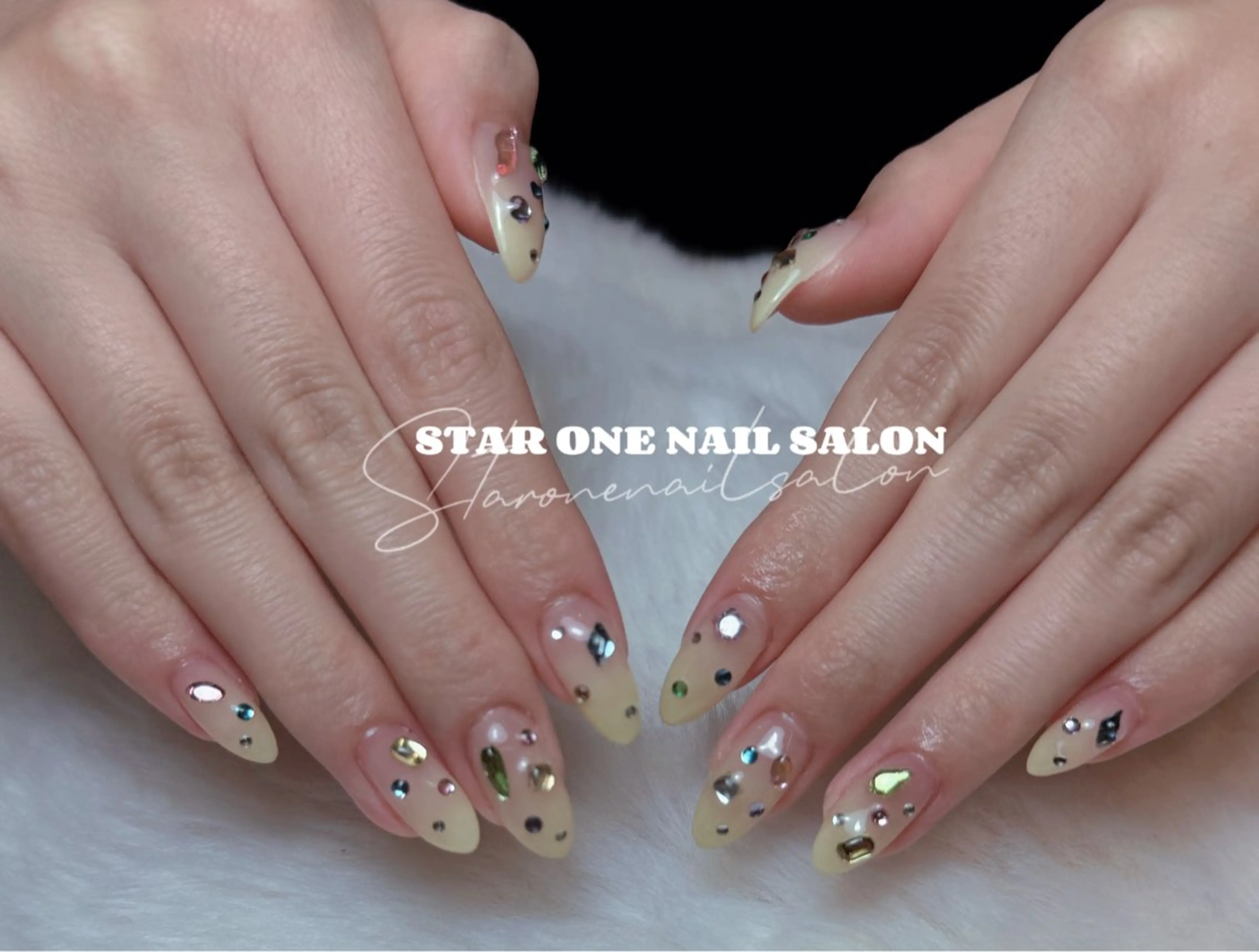 ネイル ハンドネイル 星 あみのネイルデザイン