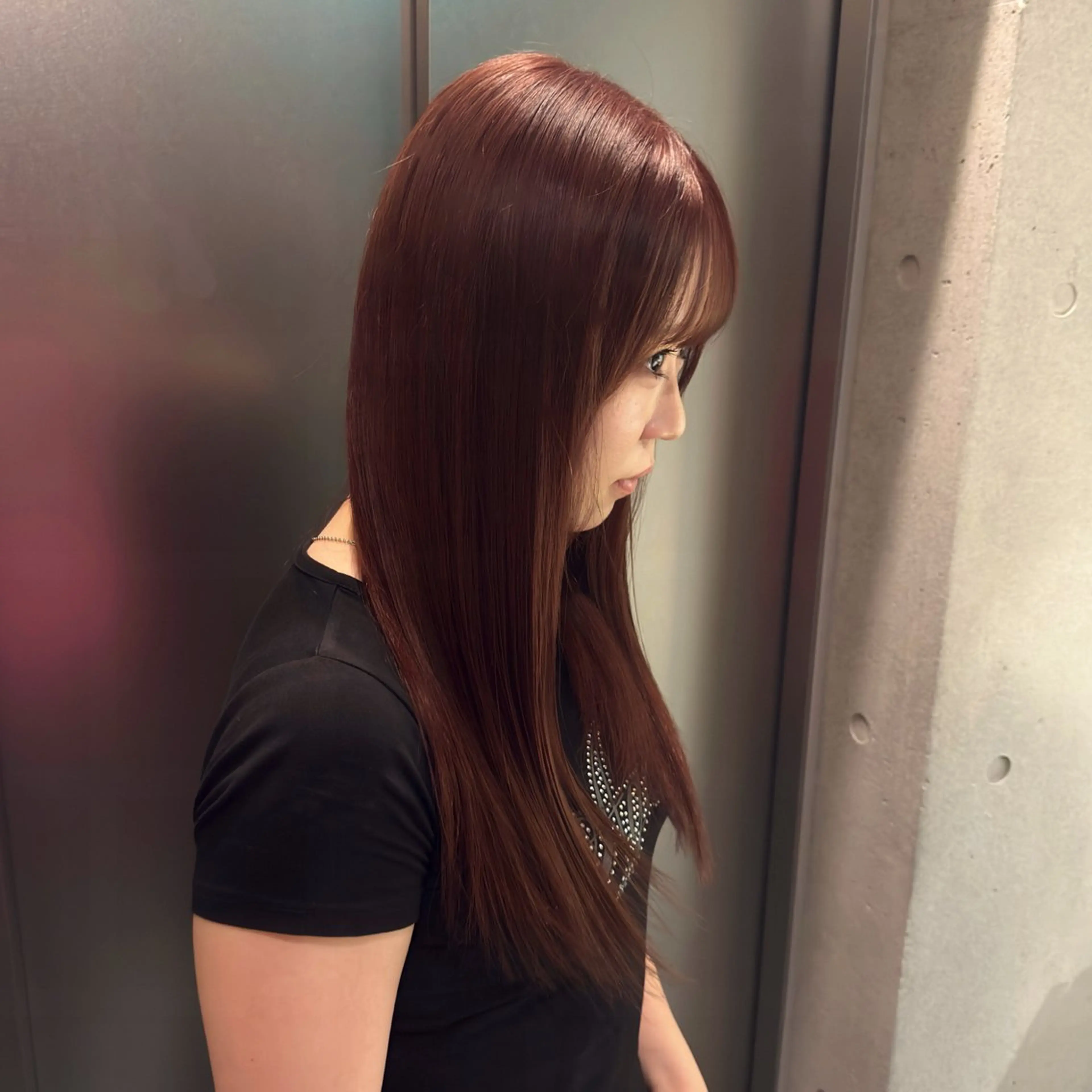 ロング ヘアカラー トリートメント 透明感/血色カラー/ 似合せレイヤー/ゆいのヘアスタイル