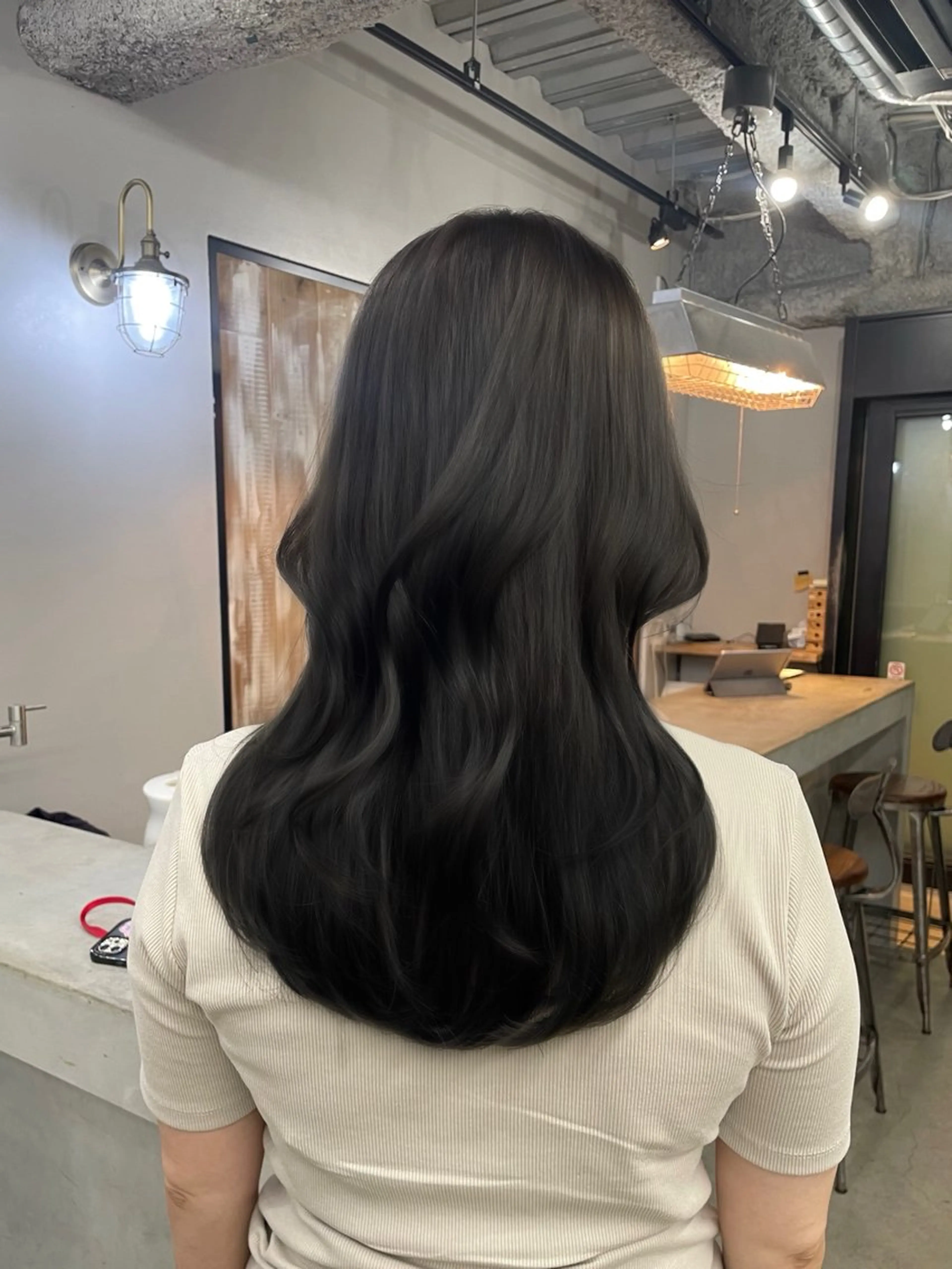 ロング カラー 新宿/韓国ヘア/ 髪質改善ストレートのヘアスタイル