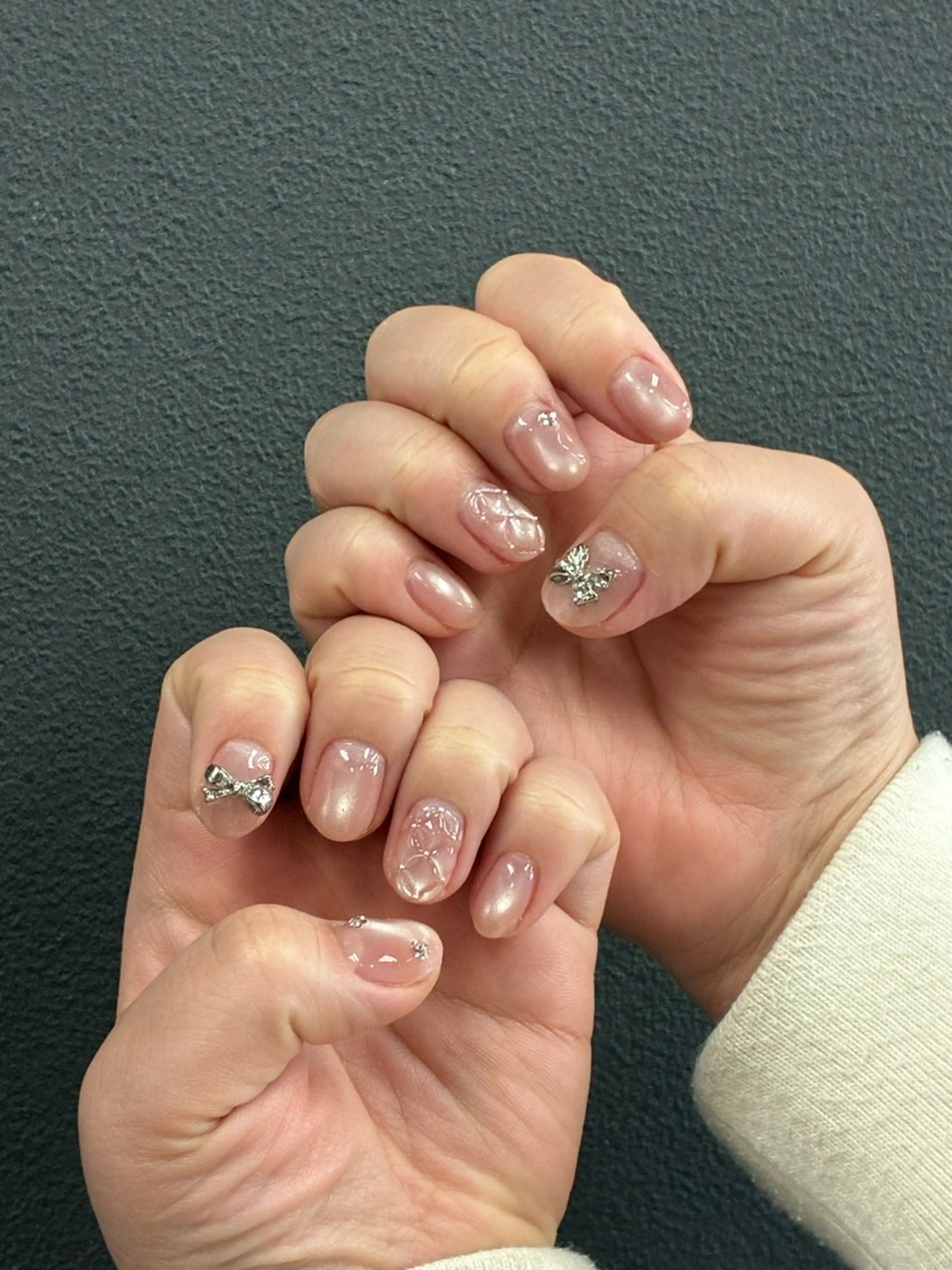 ネイル 韓国ネイル 持ち込み ニュアンスネイル ネイルチップ ANA.CHUO 本川越店舗のネイルデザイン