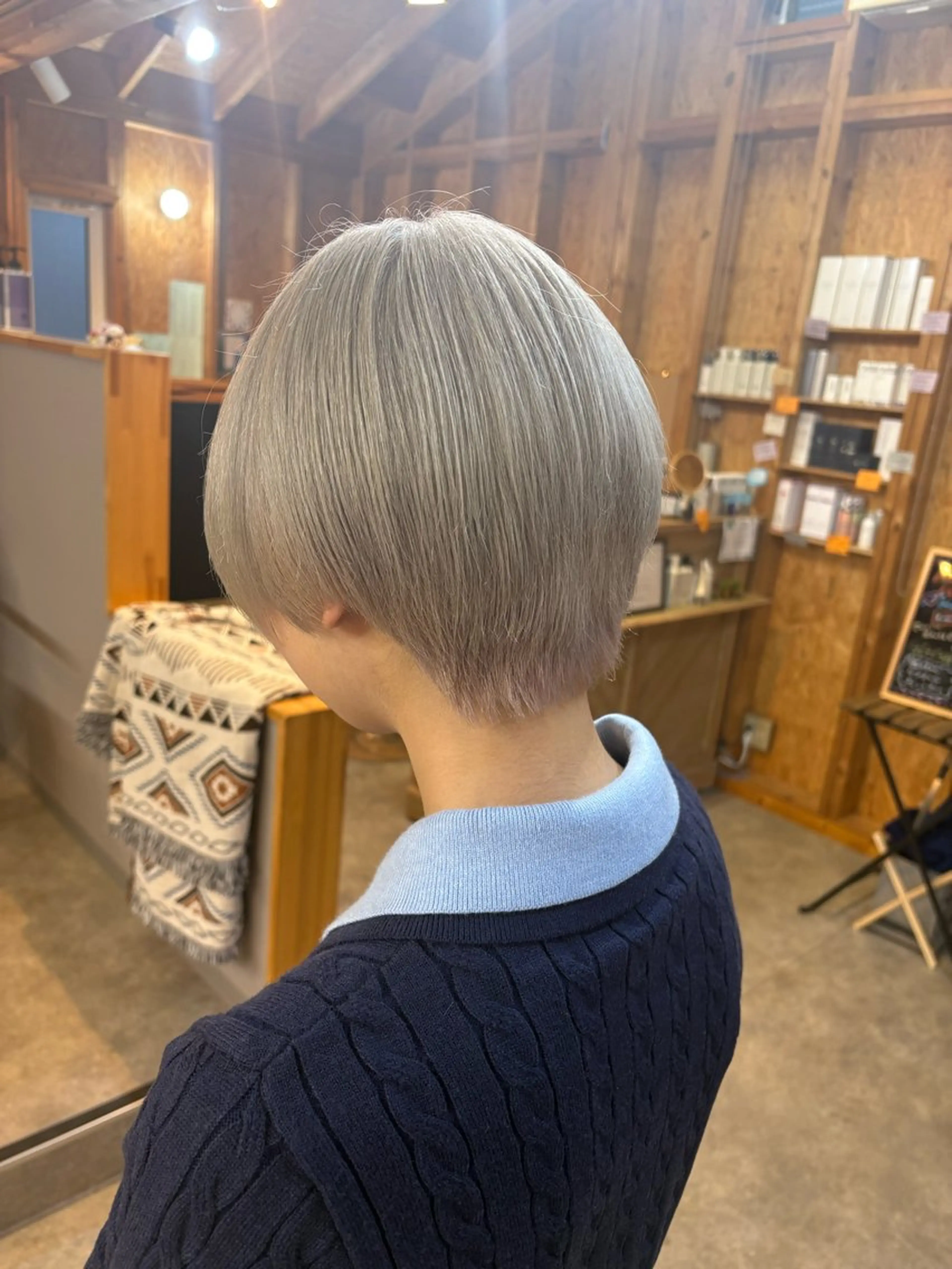 カラー まろみ暖色×ボブ ×chia🕯のヘアスタイル
