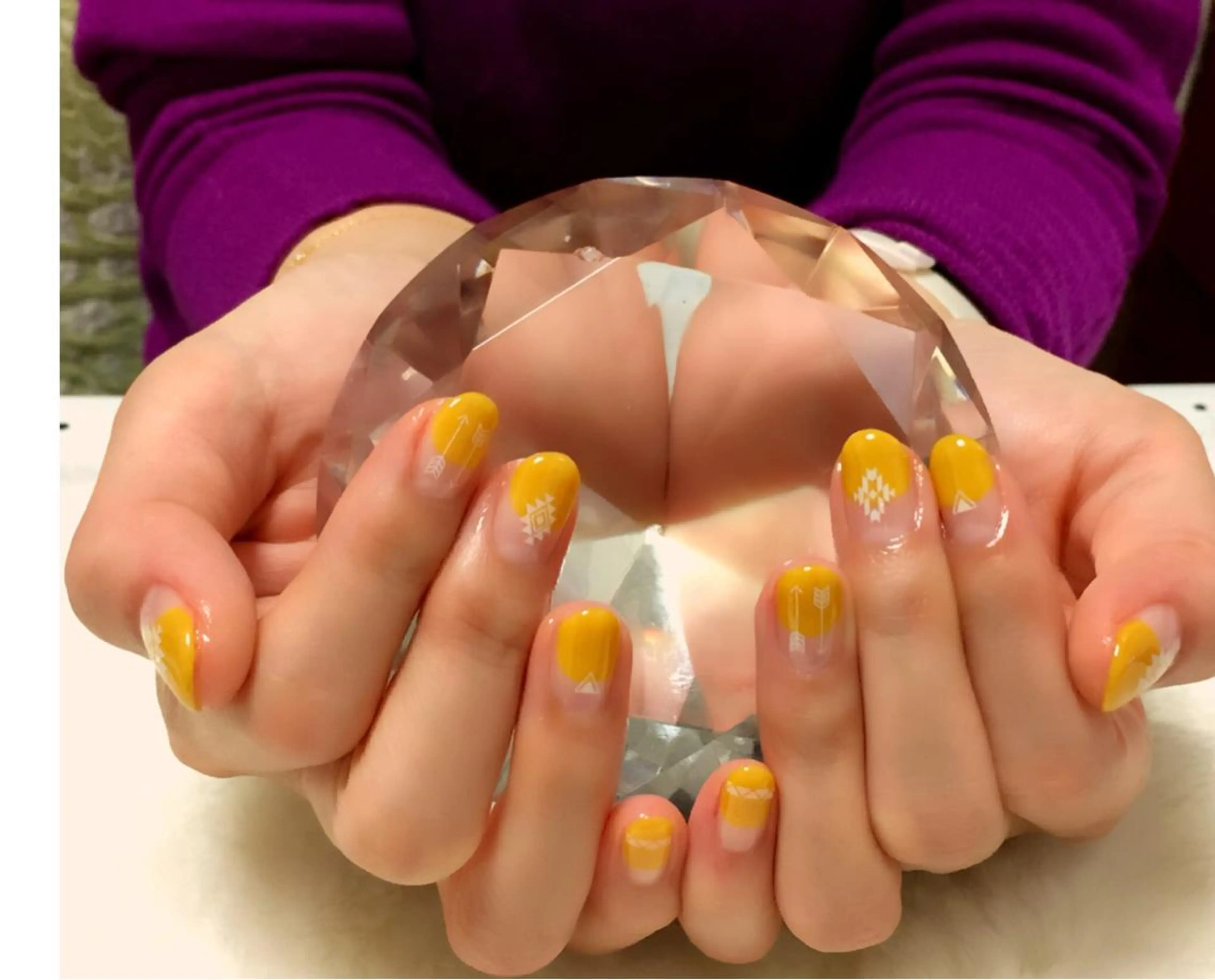 ネイル 黄色 馬場 典子のネイルデザイン