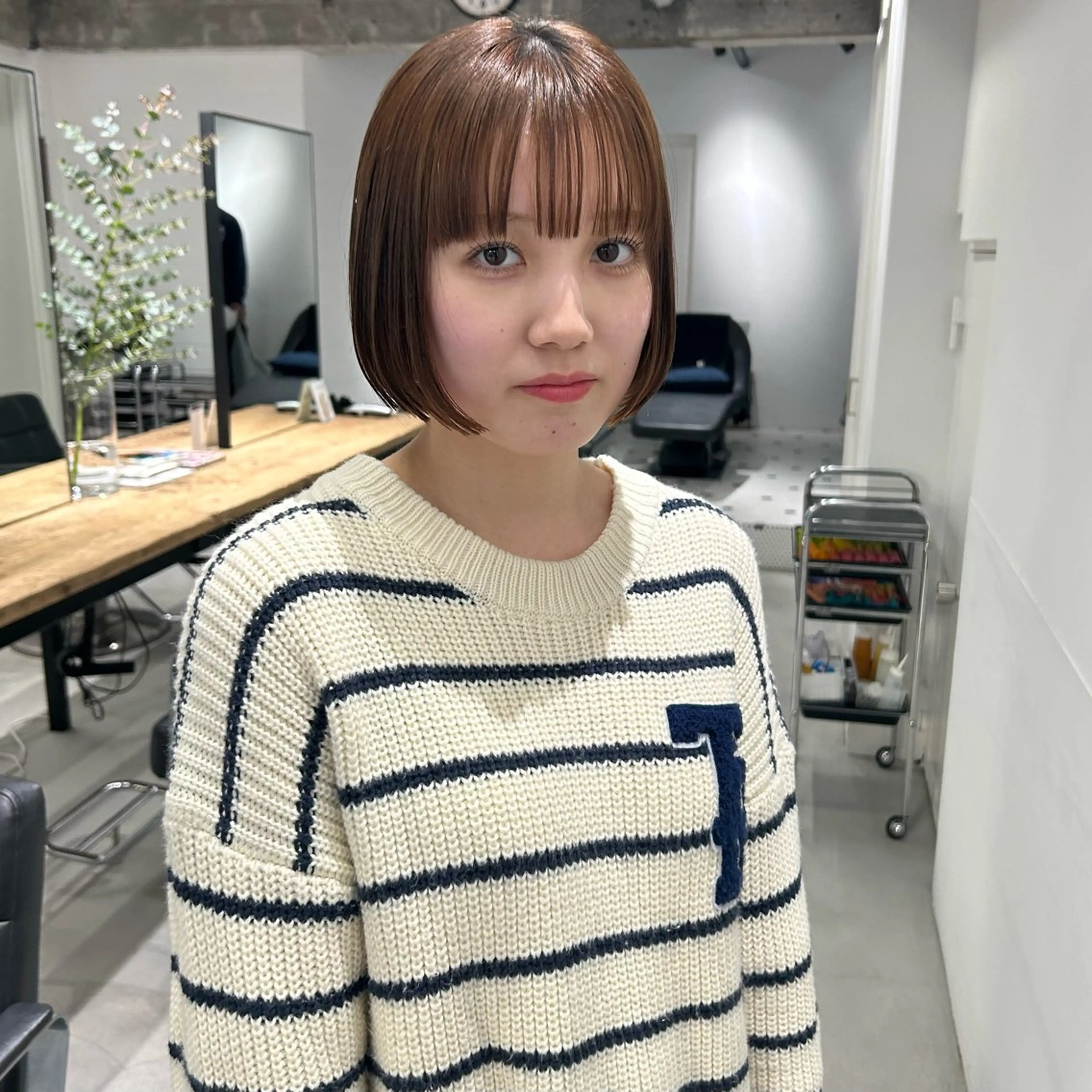 ショート ボブ ワイドバング 🪐メンズモデル募集 | オカモトノア🪐のヘアスタイル