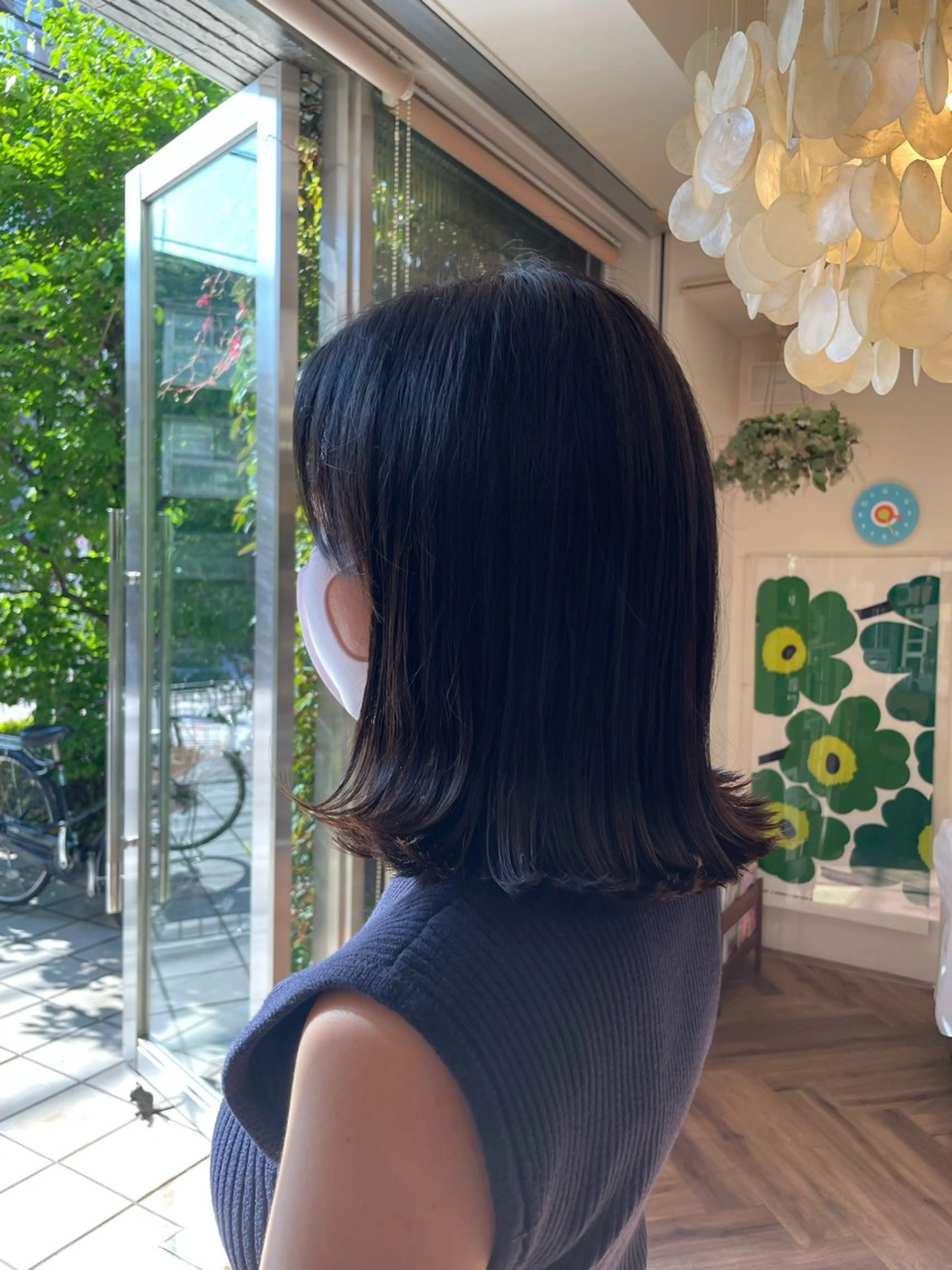 ミディアム ミディアムパーマ 外ハネヘア 望月 千絵のヘアスタイル