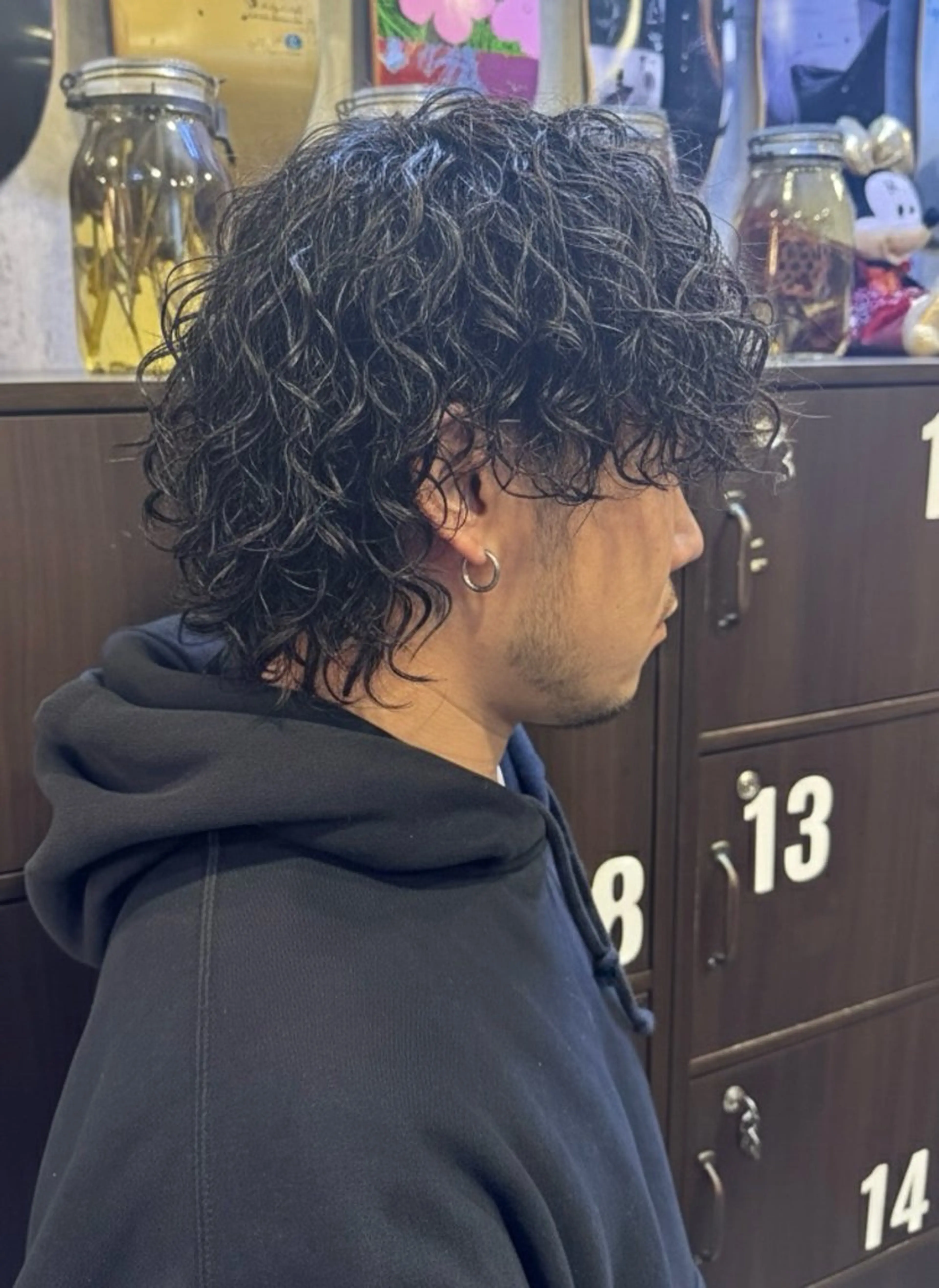 ショート パーマ メンズ カット パーマ 【扉gate】野崎 英幸のヘアスタイル