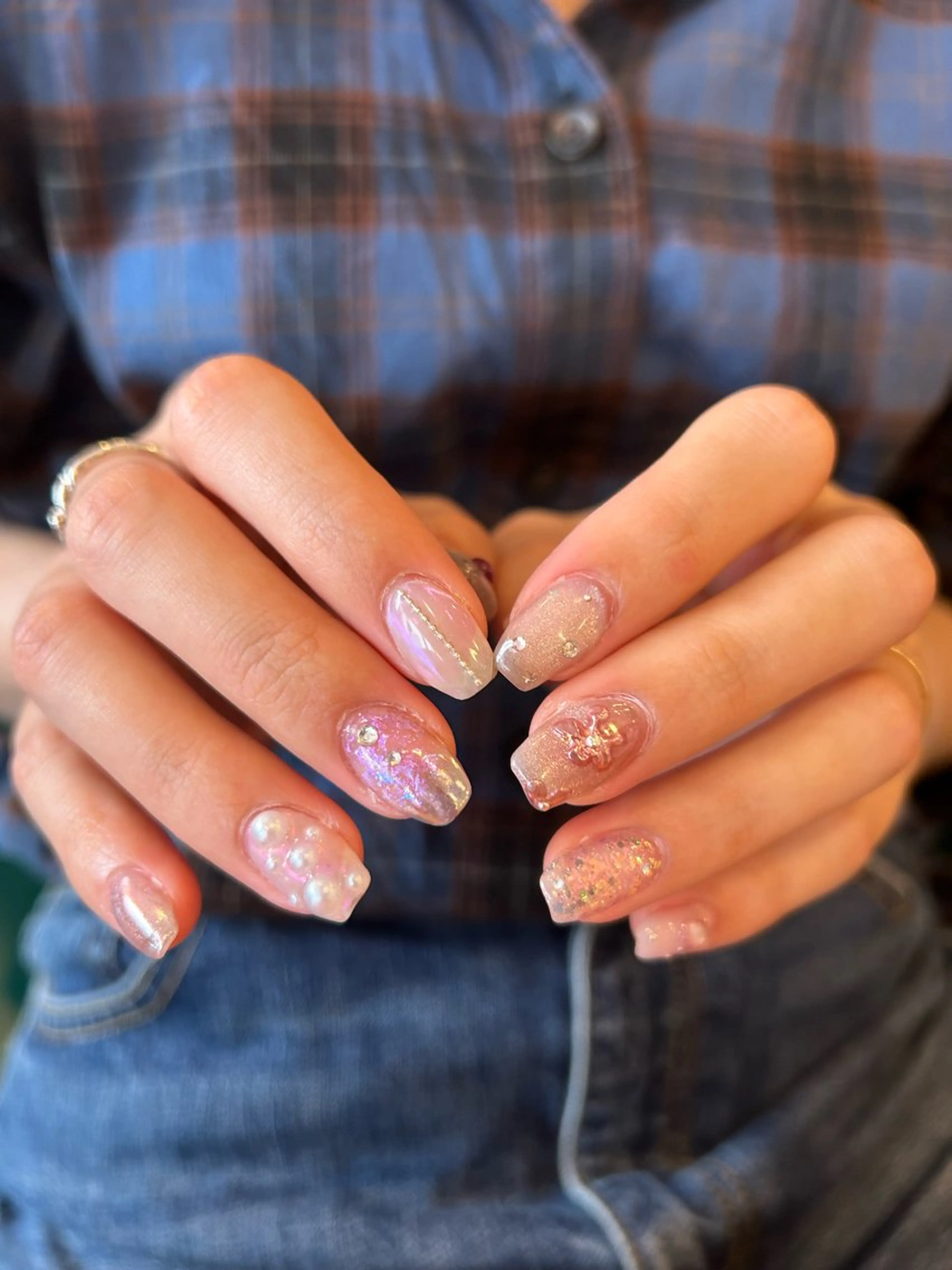 ネイル ピンク ハンドネイル 梶山 美月のネイルデザイン