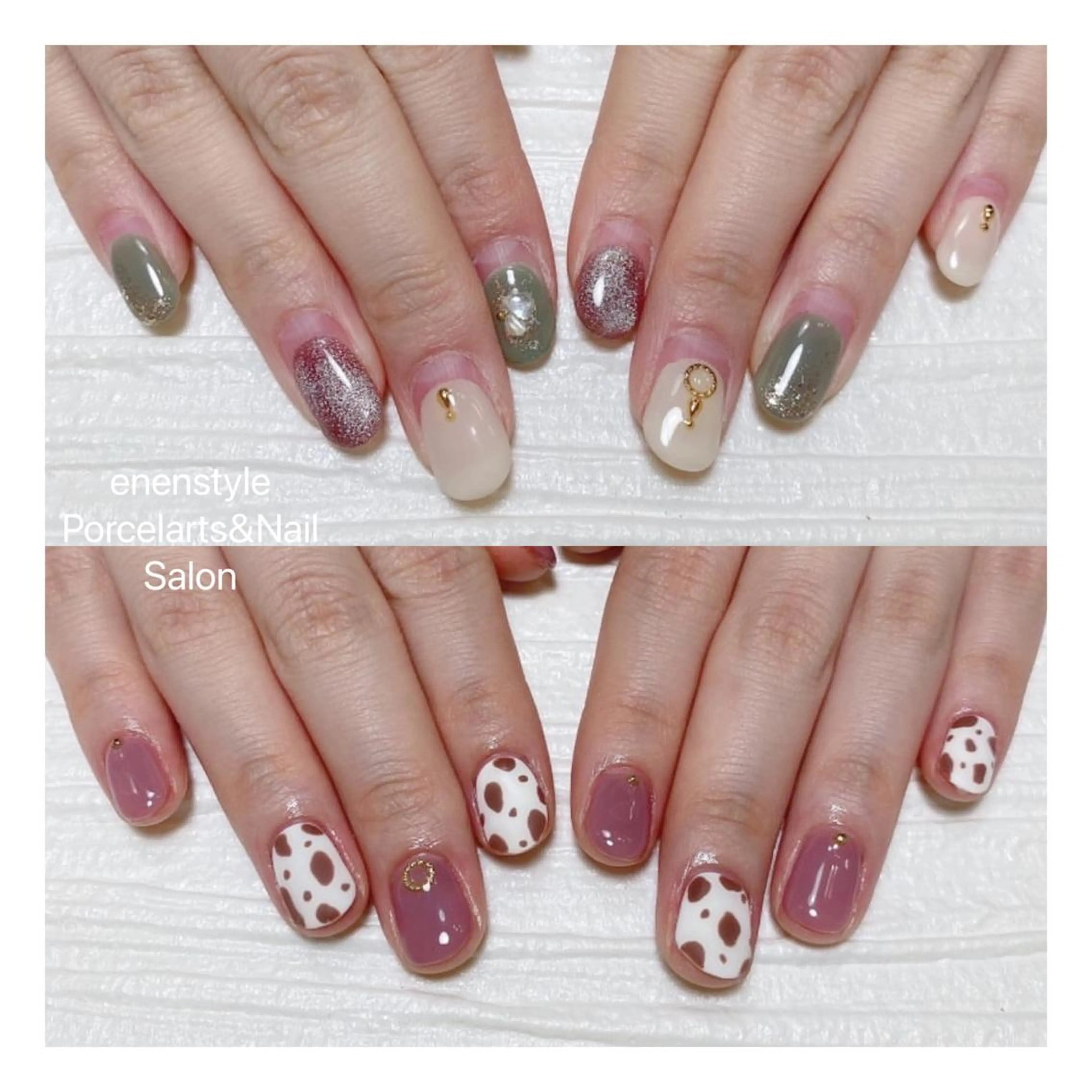 ショート ネイル ハンドネイル 👑enen style👑のネイルデザイン