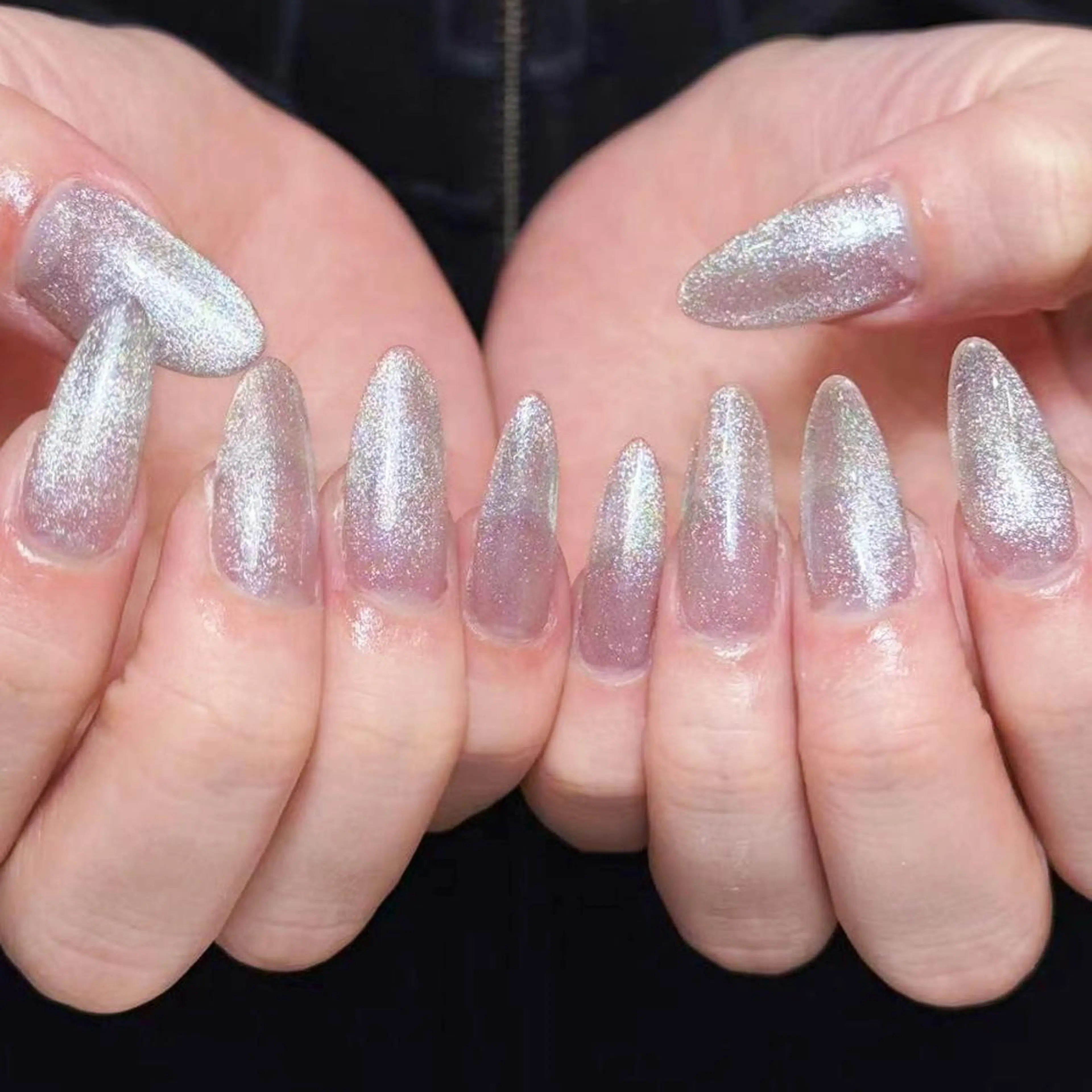 ネイル アートネイル オーロラネイル ガーリー キラキラネイル 韓国ネイル リナ 💅のネイルデザイン